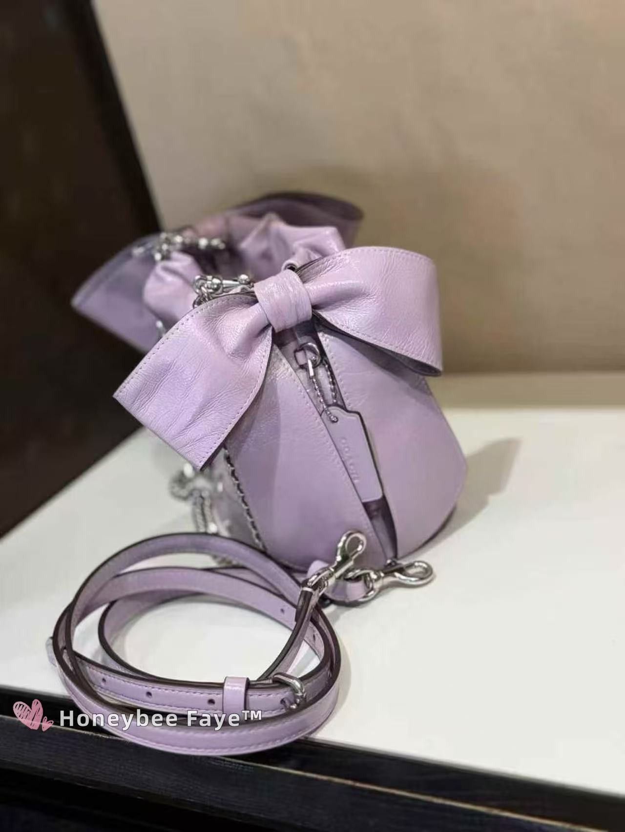 Coach Faye Mini Drawstring Bag With Bows CEL03 Size ONE SIZE - 2 Thumbnail