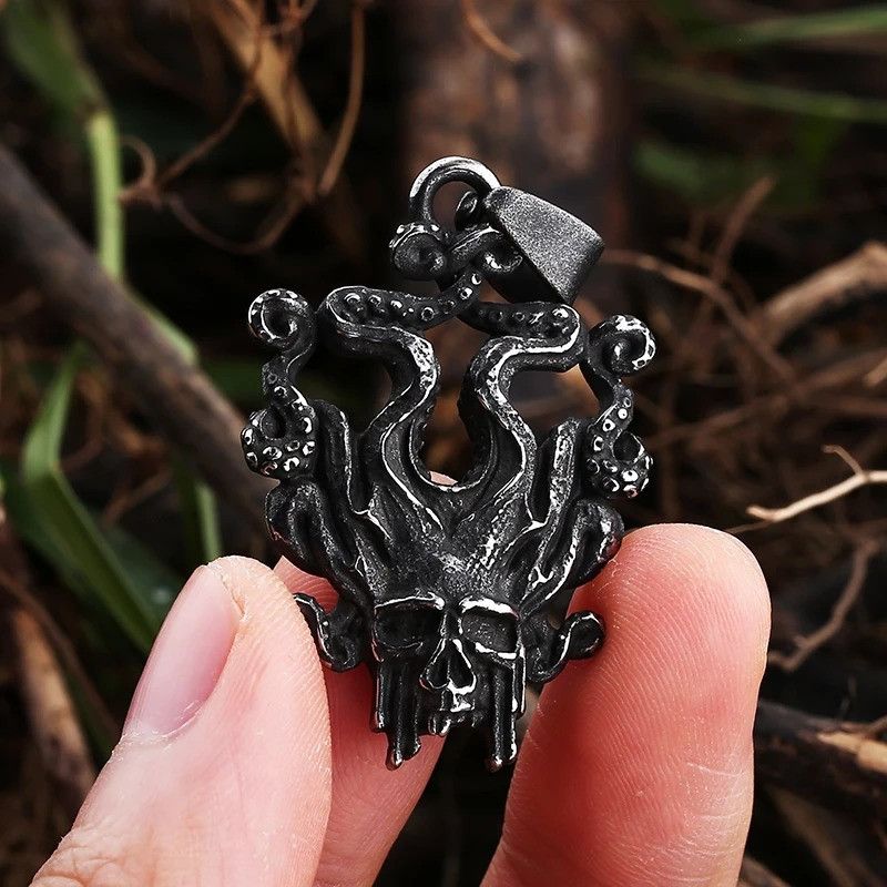 Jewelry Gothic Skull Pendant Necklace 2025 Size ONE SIZE - 5 Thumbnail