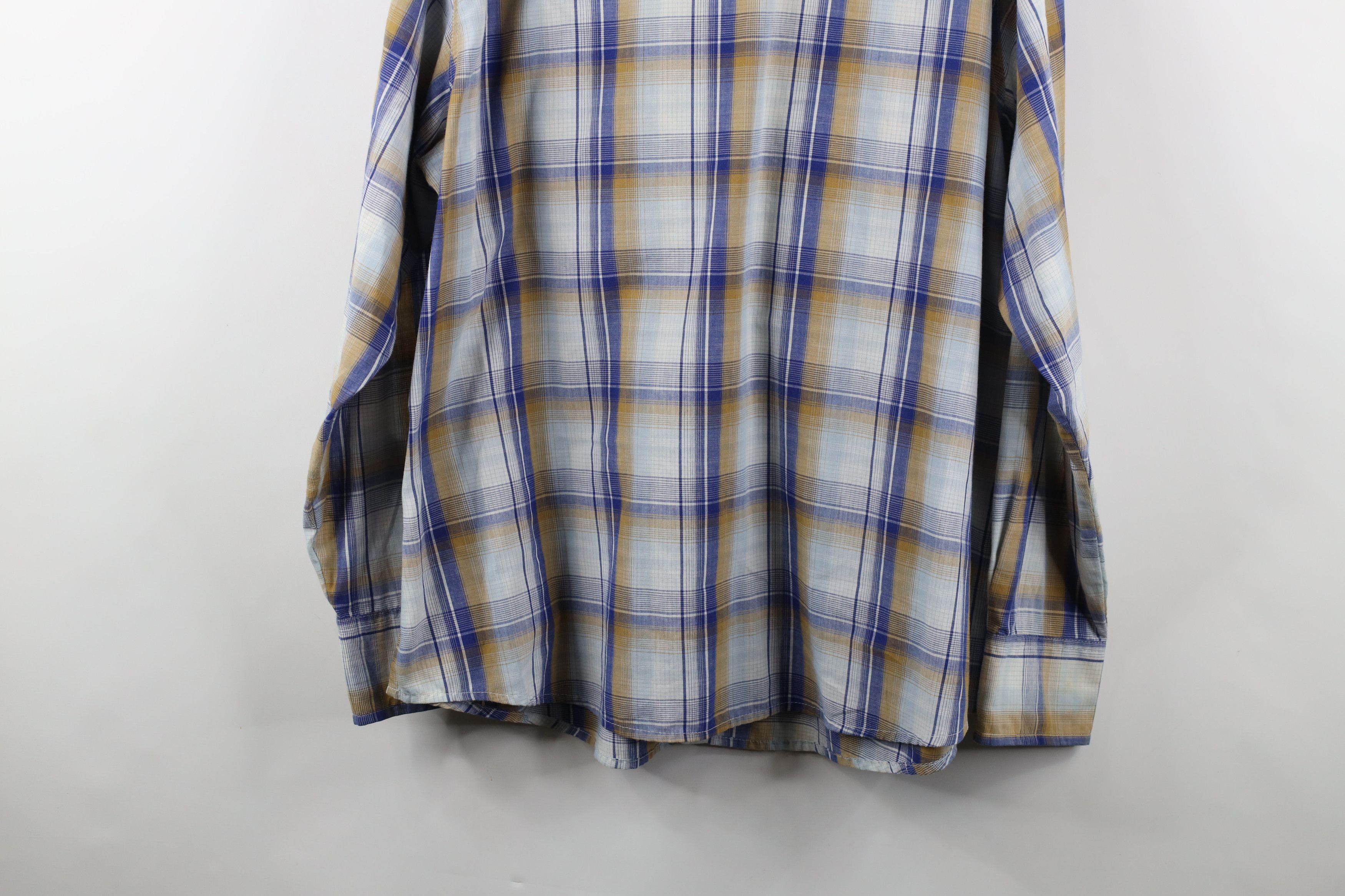 Vintage × Wrangler Vintage Wrangler Western Cowboy Snap Button Shirt Plaid Size US XXL / EU 58 / 5 - 14 Thumbnail