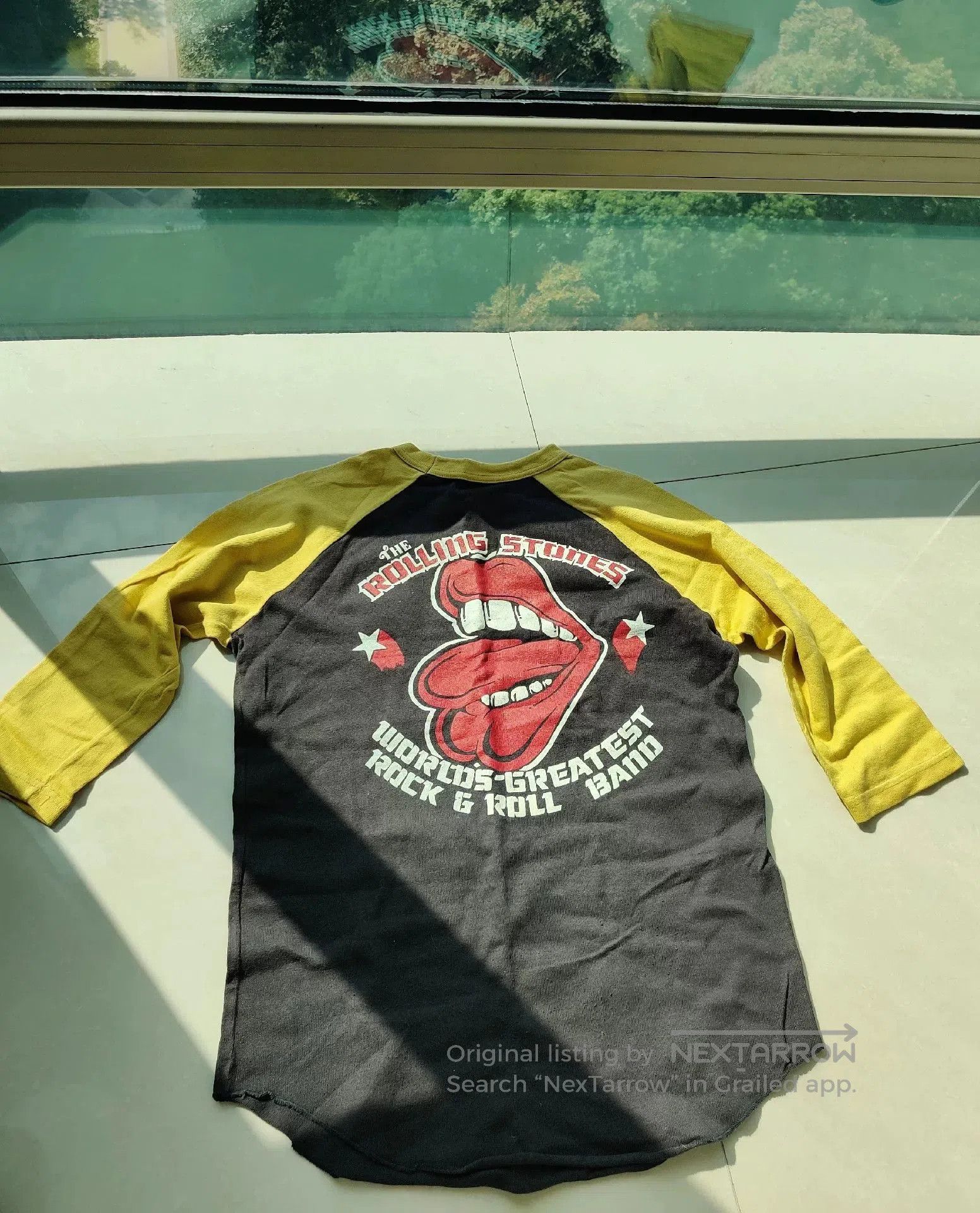 Freewheelers bootleggers skull graphic tee with yellow sleeves. Size US S / EU 44-46 / 1 - 2 Thumbnail