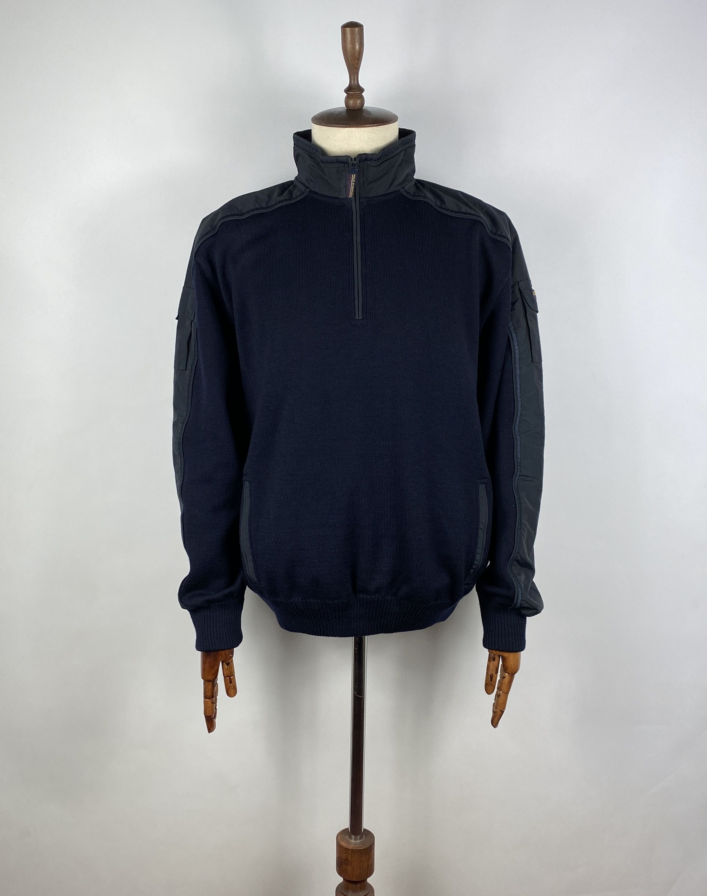 image of Paul Shark Men`s Paul & Shark Watershed Typhoon 20000 Wool Heavy Jacket in Navy Blue (Size 2XL)