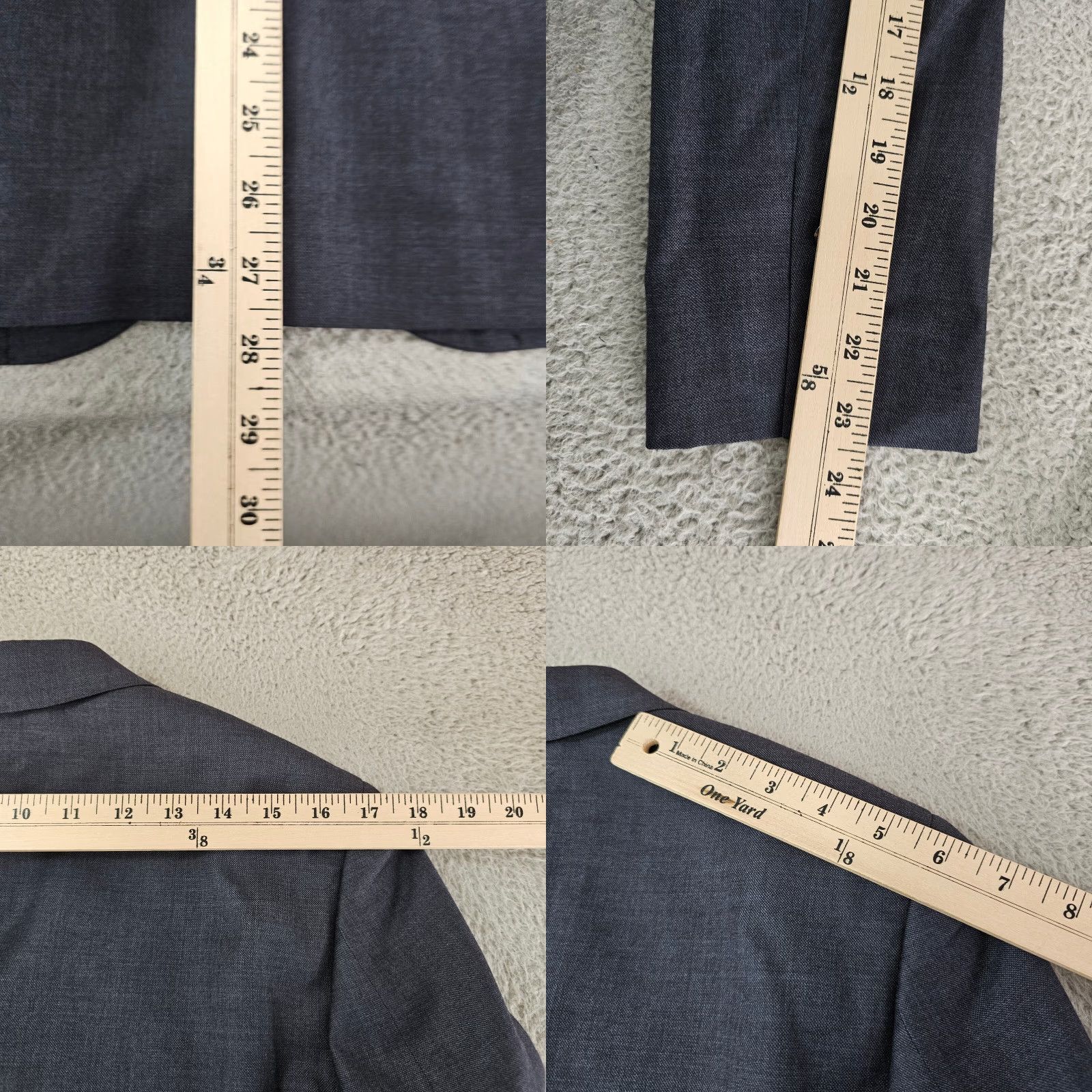 J.Crew J. Crew Blazer Mens 36S Blue Wool Short Single-Breasted Notch Lapel 2-Button Double-Vented Regular Fit Jacket Coat Size 36R - 9 Thumbnail