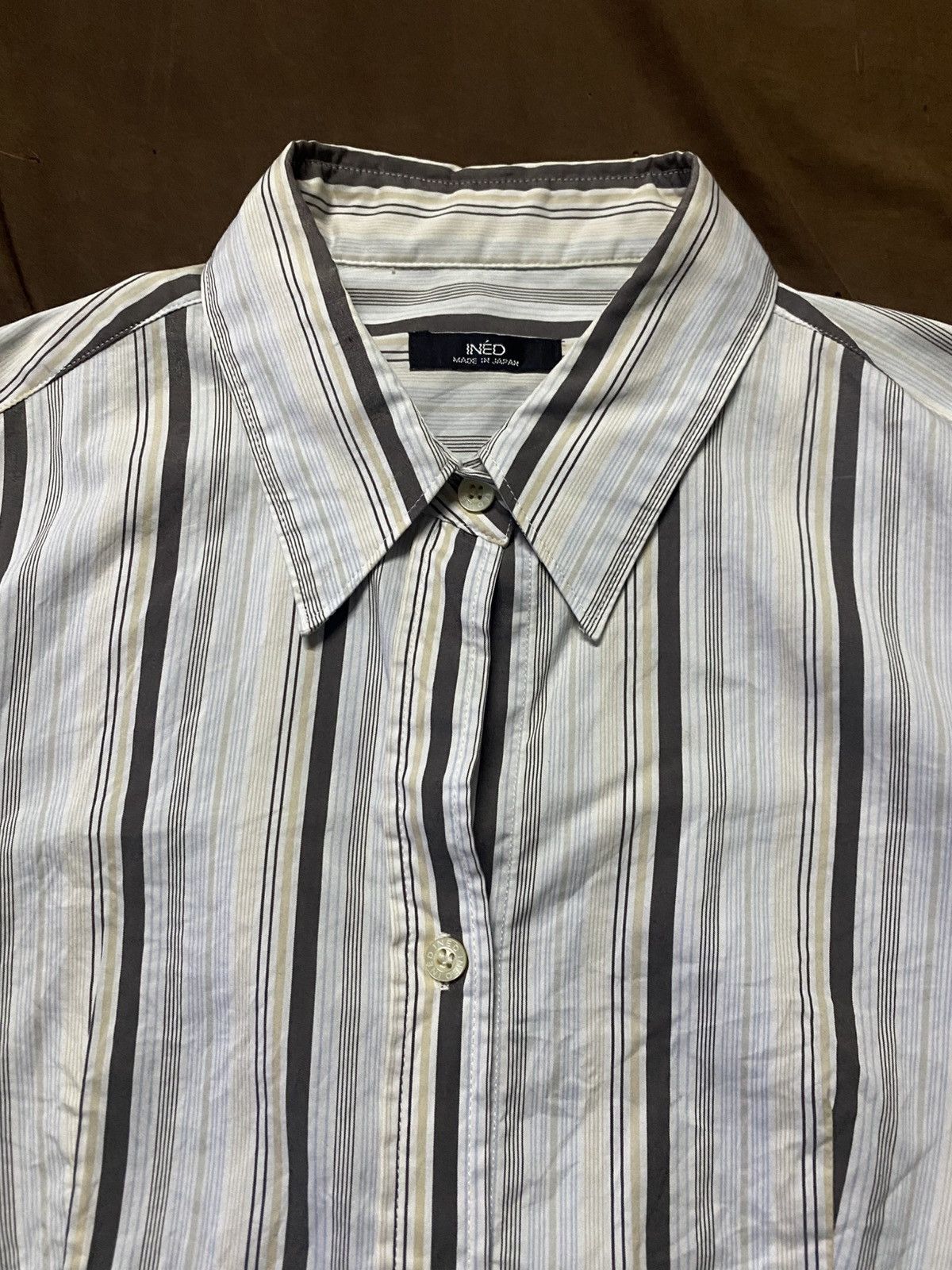 Yohji Yamamoto Ined Yohji Yamamoto Vertical Stripe Shirts Size S / US 4 / IT 40 - 3 Thumbnail