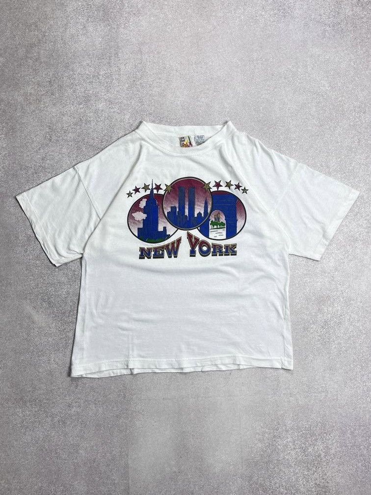 Vintage Vintage 90's New York Graphic Boxy T-shirt XL Size US XL / EU 56 / 4 - 1 Thumbnail