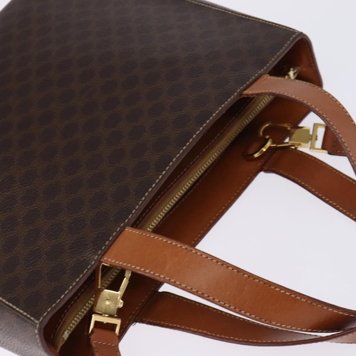Celine CELINE Macadam Canvas Hand Bag Pvc Leather Brown Gold Size ONE SIZE - 6 Thumbnail