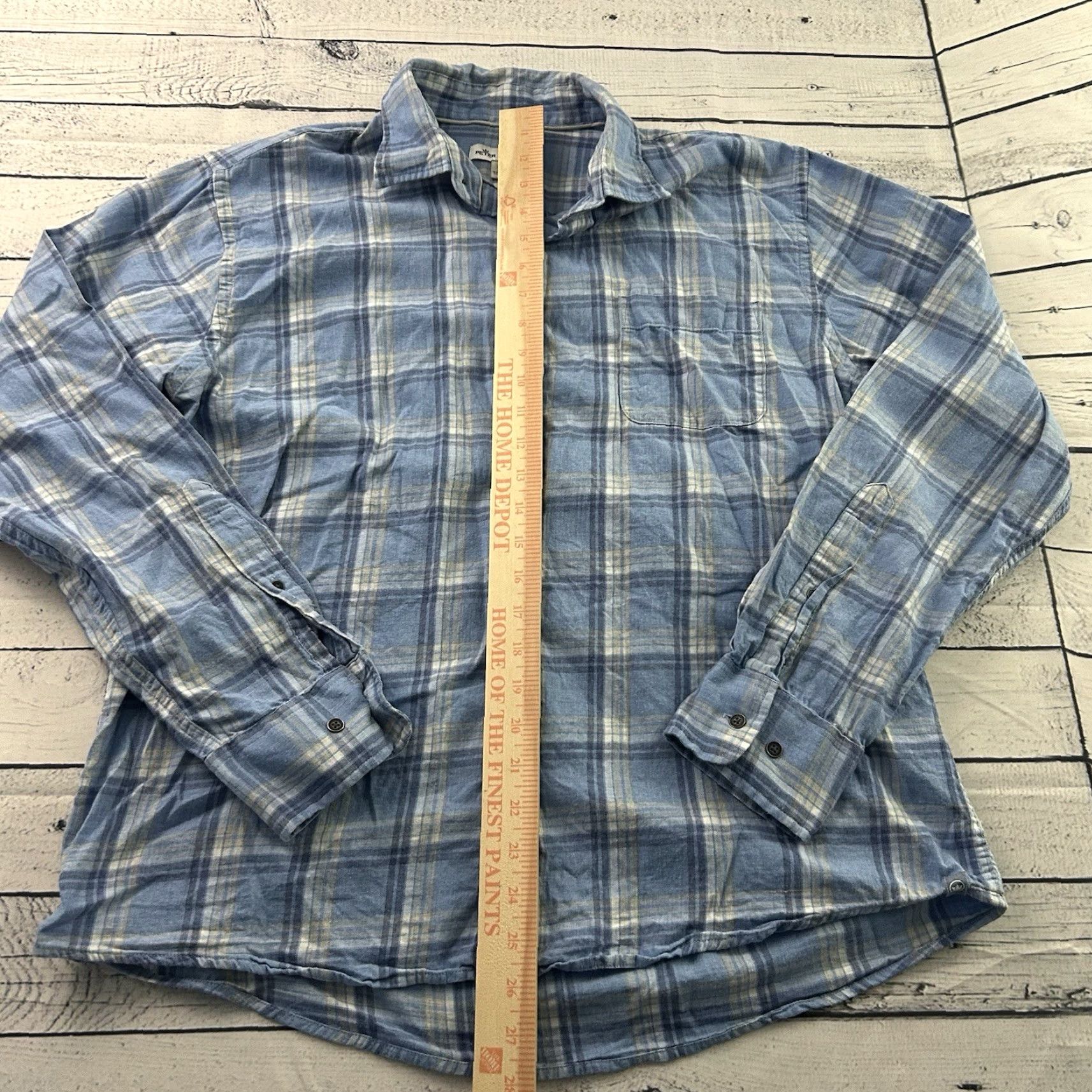 Peter Millar Peter Millar Plaid Flannel Long Sleeve Button Front Shirt Men's Large Blue Size US L / EU 52-54 / 3 - 3 Thumbnail