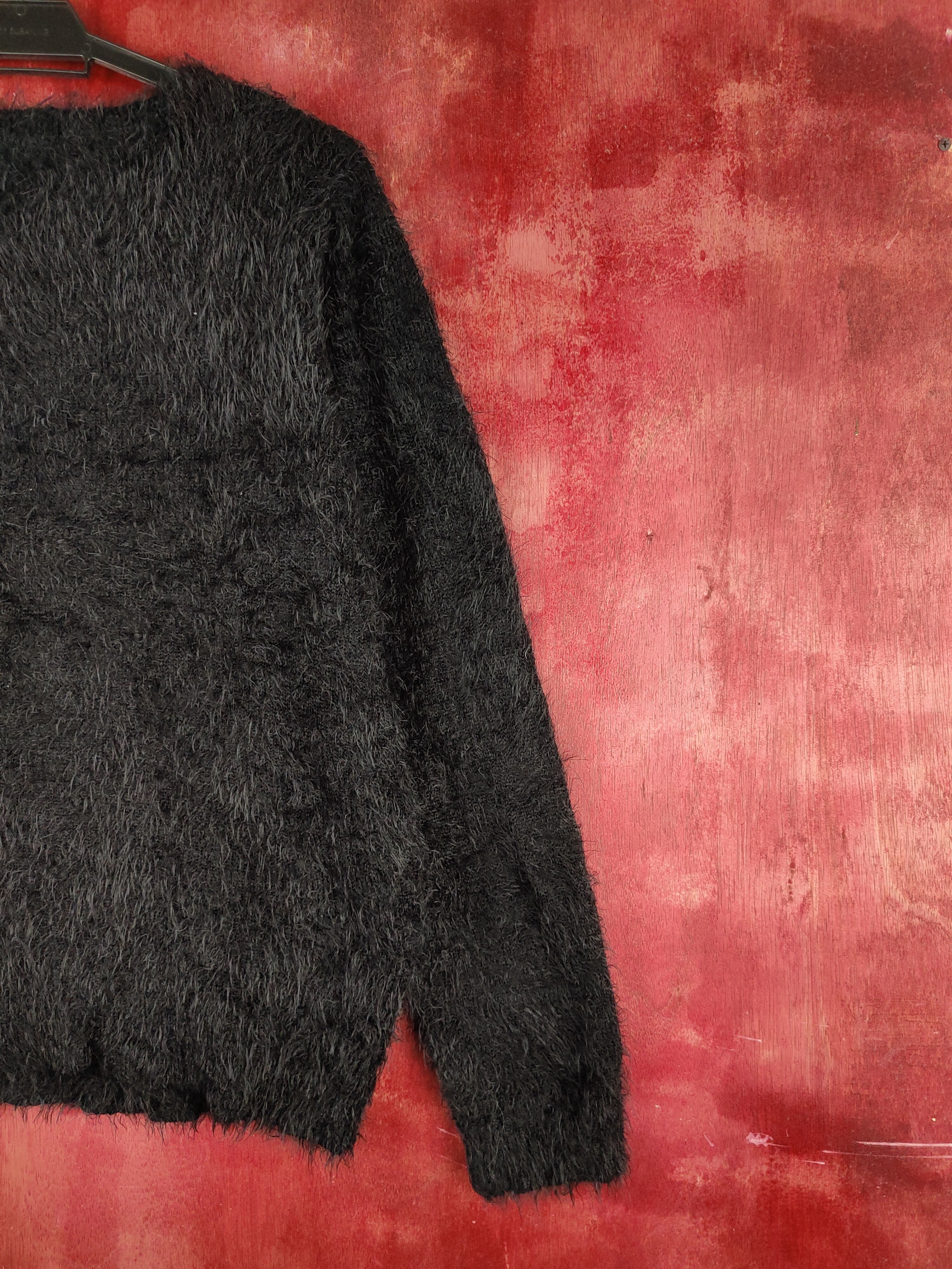 Japanese Brand × Vintage Avail Avantgarde Black Fur Mohair Knitwear Size L / US 10 / IT 46 - 9 Thumbnail