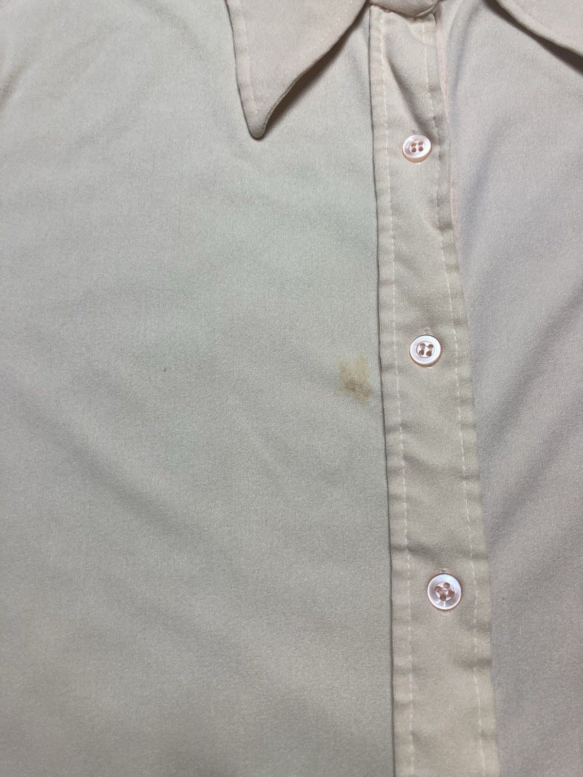 Vintage Vtg 70s polo shirt Kmart soft nylon dagger collar women 44 Size L / US 10 / IT 46 - 2 Thumbnail