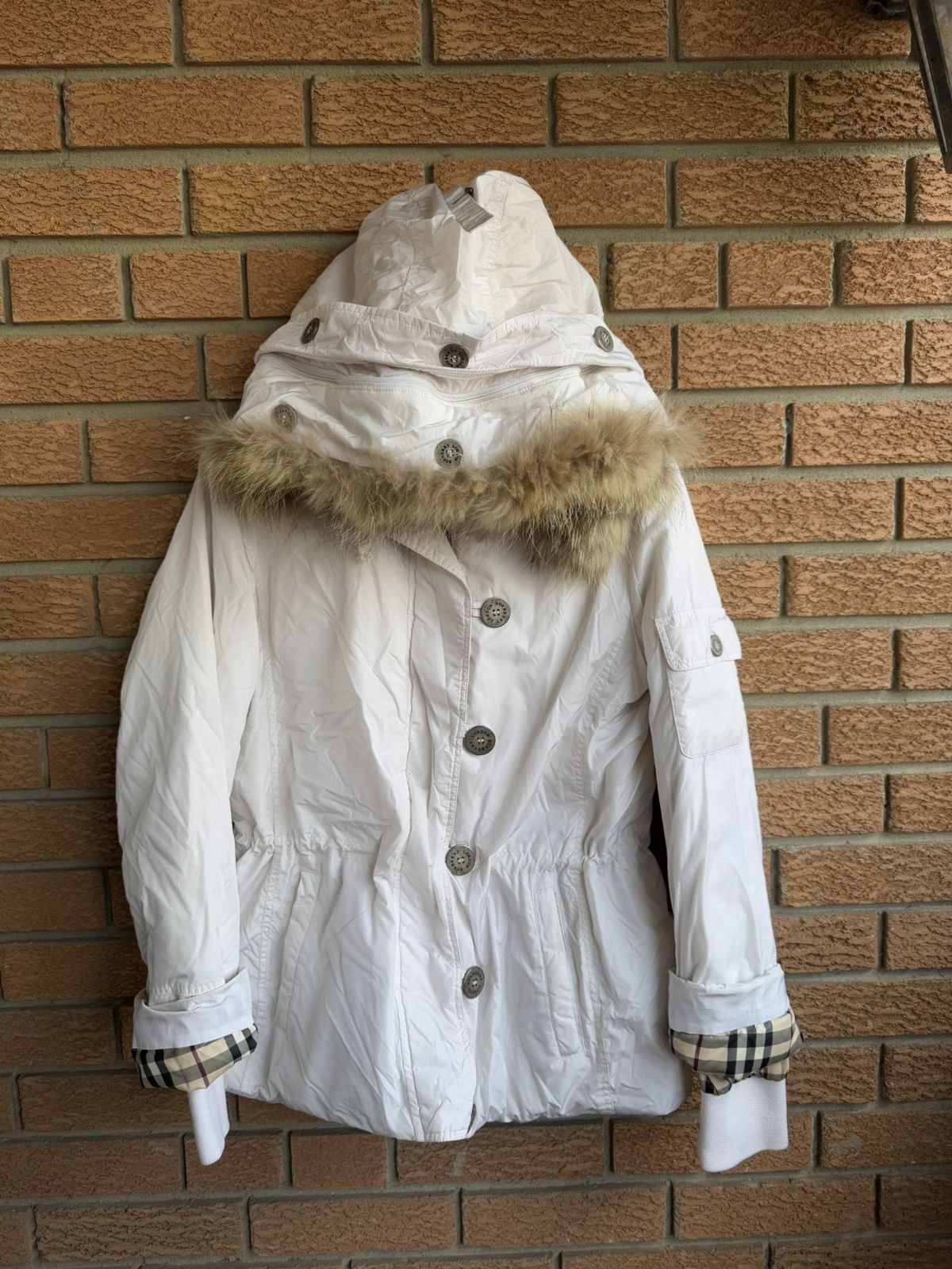 Burberry Burberry White Coat Jacket Women Size S / US 4 / IT 40 - 6 Thumbnail