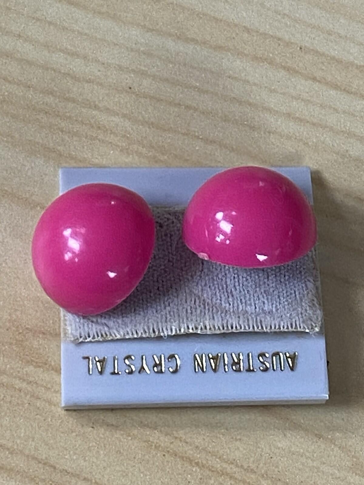 The Unbranded Brand Vtg Pierced Earrings Pink Dome Round L Chunky 80s Y2K 90s Size ONE SIZE - 3 Thumbnail