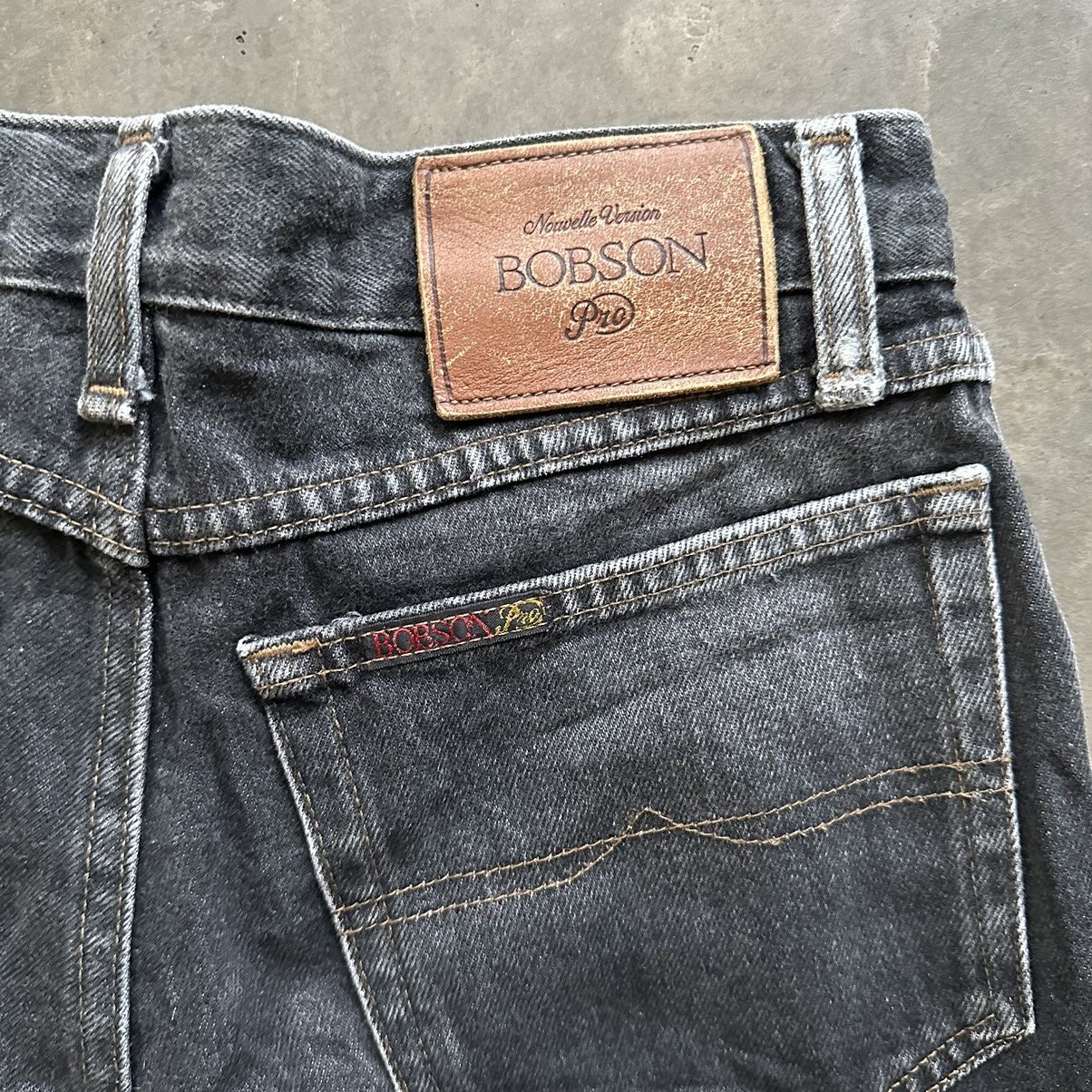 Japanese Brand W27 🔥 Vintage Bobson Black Sick Denim Jean Pant Size US 27 - 15 Thumbnail