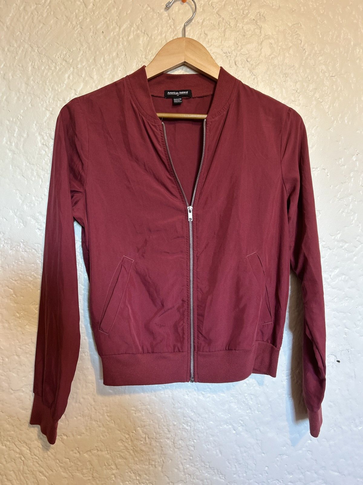 American Apparel Red bomber jacket XS Size XS / US 0-2 / IT 36-38 - 1 Thumbnail