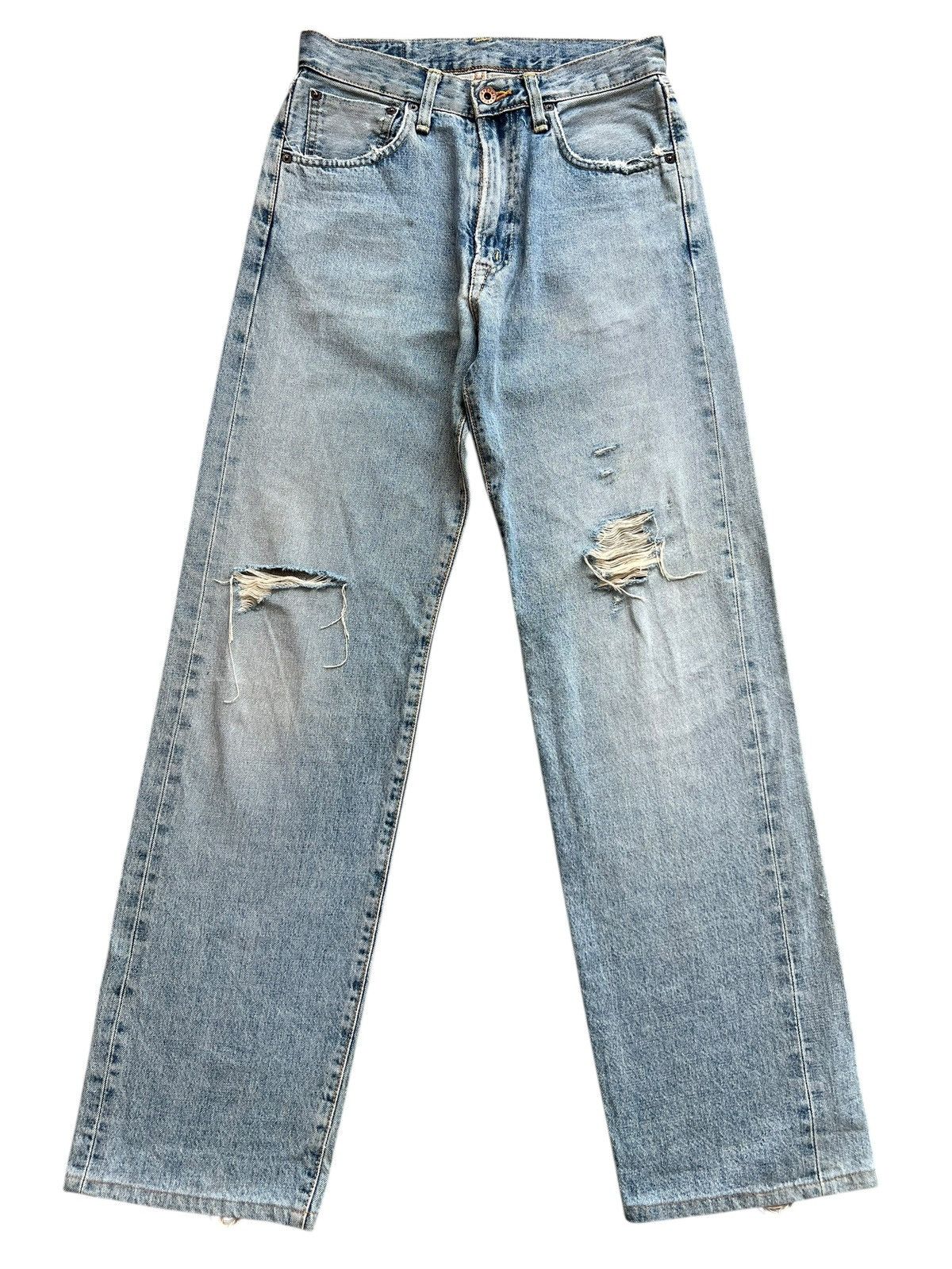 Edwin Vintage Edwin 505x Selvedge Wide Distressed Denim Jeans Size US 28 / EU 44 - 2 Thumbnail