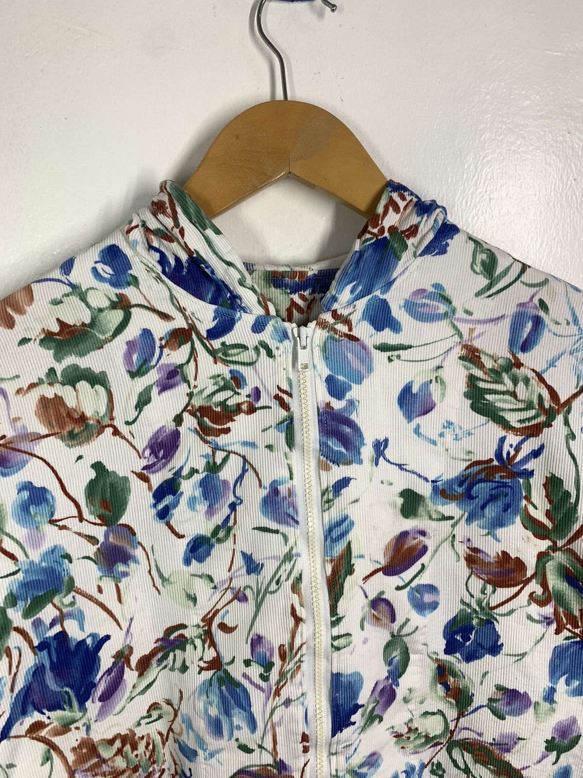 Designer × Japanese Brand Japanese Brand Floral Hoodie Jacket Size XXL / US 16-18 / IT 52-54 - 2 Thumbnail