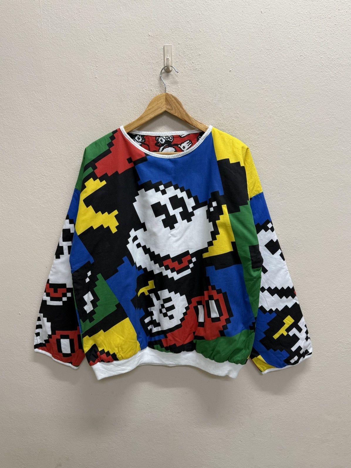 Mickey Mouse Vintage 90s Mickey Mouse Alloverprint Riversible Sweatshirt Size US XL / EU 56 / 4 - 13 Thumbnail