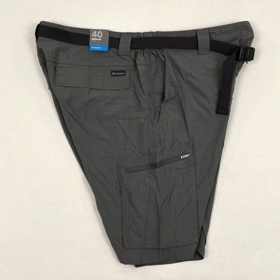 Vintage Columbia Kestrel Trail Shorts Men 40 x 10" Gray Nylon Hiking Trekking Belted NEW Size US 40 / EU 56 - 3 Thumbnail