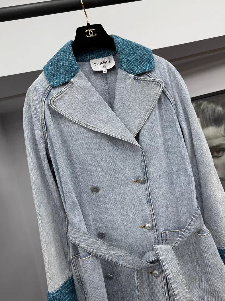 Chanel Chanel Denim stitched tweed windbreaker jacket Size XXS / US 00 / IT 34 - 2 Thumbnail