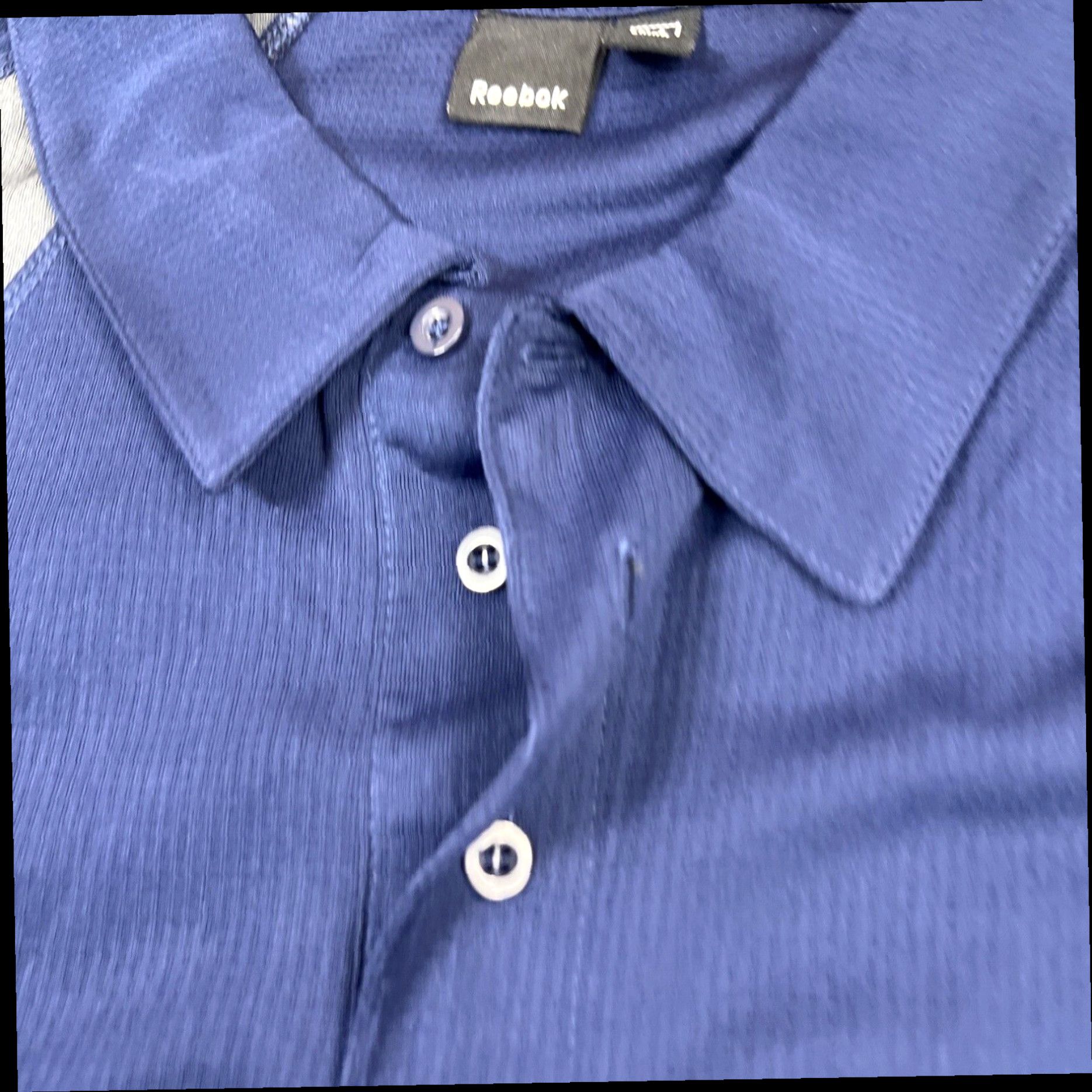 Reebok REEBOK Golf ― Mens Medium― PLAY DRY Navy Blue/Gray Polo Golf Shirt NWT ― Size US M / EU 48-50 / 2 - 5 Thumbnail