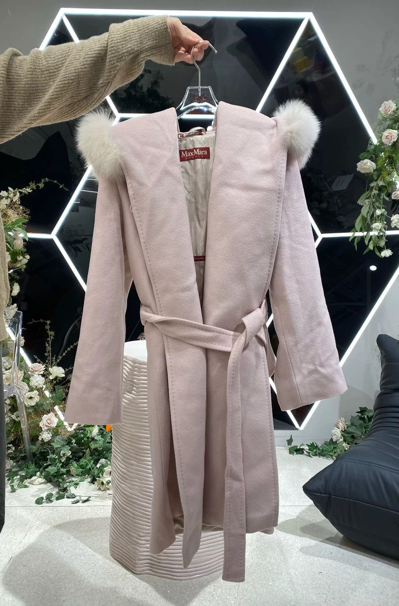 Max Mara Max Mara Mango Fox Hooded Wool Coat Size S / US 4 / IT 40 - 1 Thumbnail