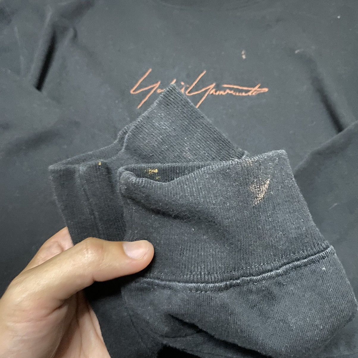 New Era × Yohji Yamamoto New Era X Yohji Yamamoto Signature Spellout Longsleeve Tee Size US M / EU 48-50 / 2 - 10 Thumbnail