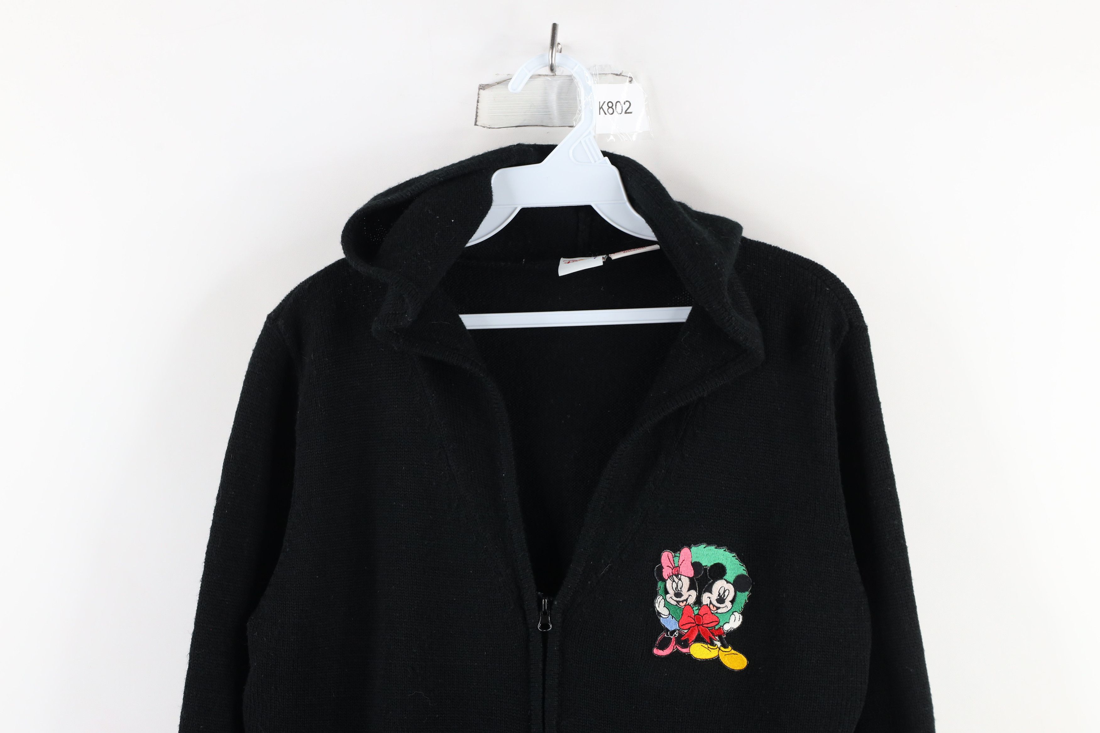 Disney × Vintage Vintage Disney Mickey Minnie Mouse Knit Full Zip Hoodie Size M / US 6-8 / IT 42-44 - 2 Thumbnail