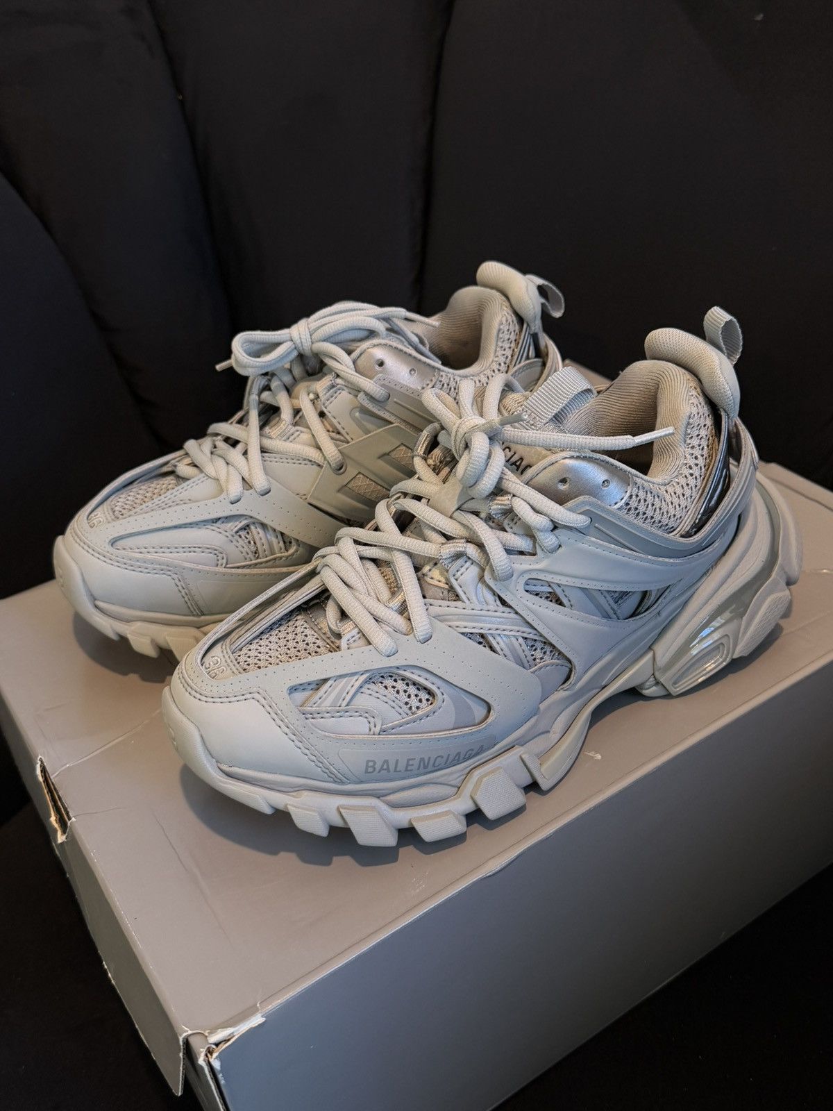 Balenciaga Balenciaga Track Sneakers – Light Gray Size US 6 / EU 39 - 1 Thumbnail