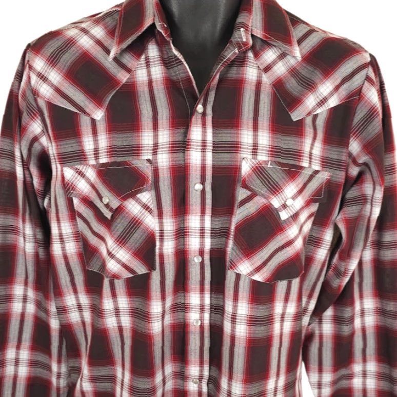 Vintage Ely Cattleman Western Shirt Mens Size S Red Cowboy Pearl Snap Shadow Plaid Size US S / EU 44-46 / 1 - 2 Thumbnail