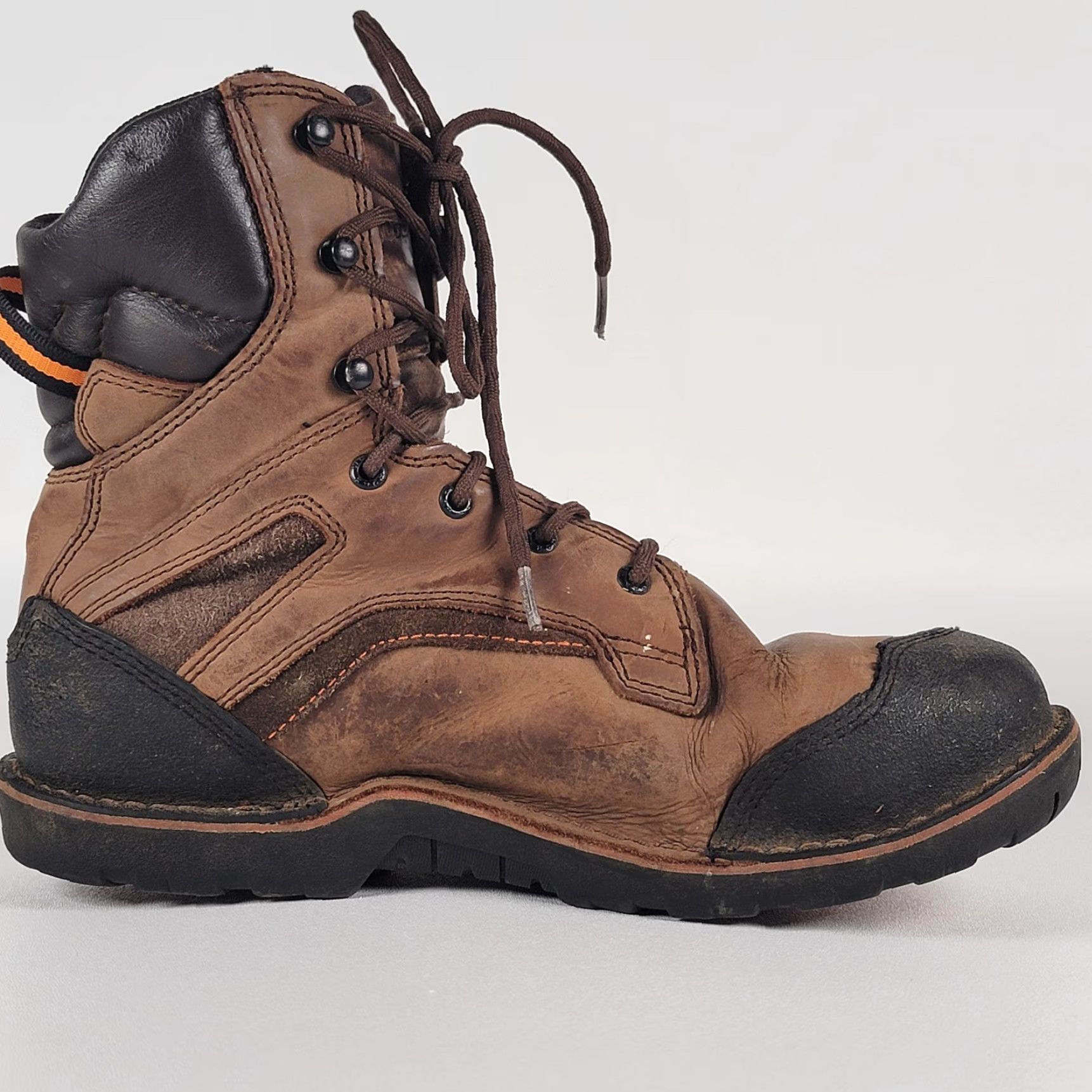 Vintage WORX Talus 6” Steel Toe Work Boots Brown 11WW/44.5 Men Boots Leather Slip Resistant Combat Size US 11 / EU 44 - 6 Thumbnail