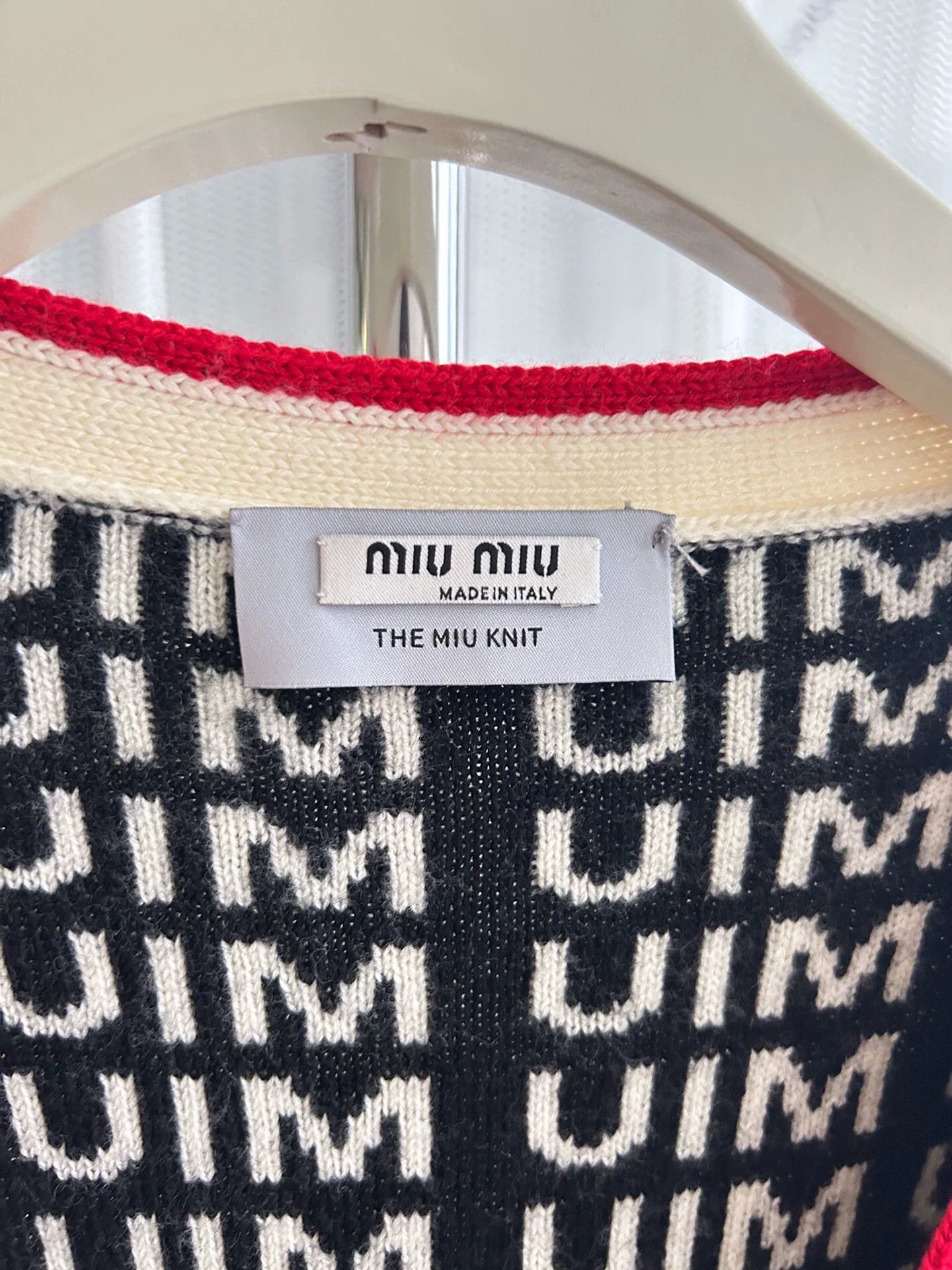 Miu Miu Miu Miu All Over Logo Wool Knit Cardigan 38 Size XS / US 0-2 / IT 36-38 - 2 Thumbnail