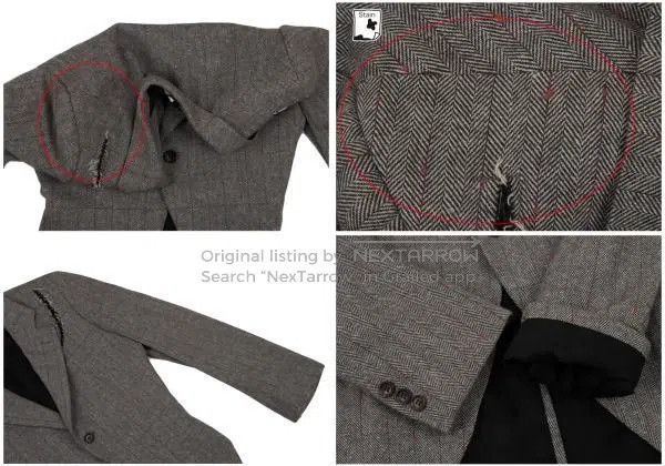 Comme des Garcons Comme des Garcons Grey Retro Patterned Design Tailcoat Size S / US 4 / IT 40 - 7 Thumbnail