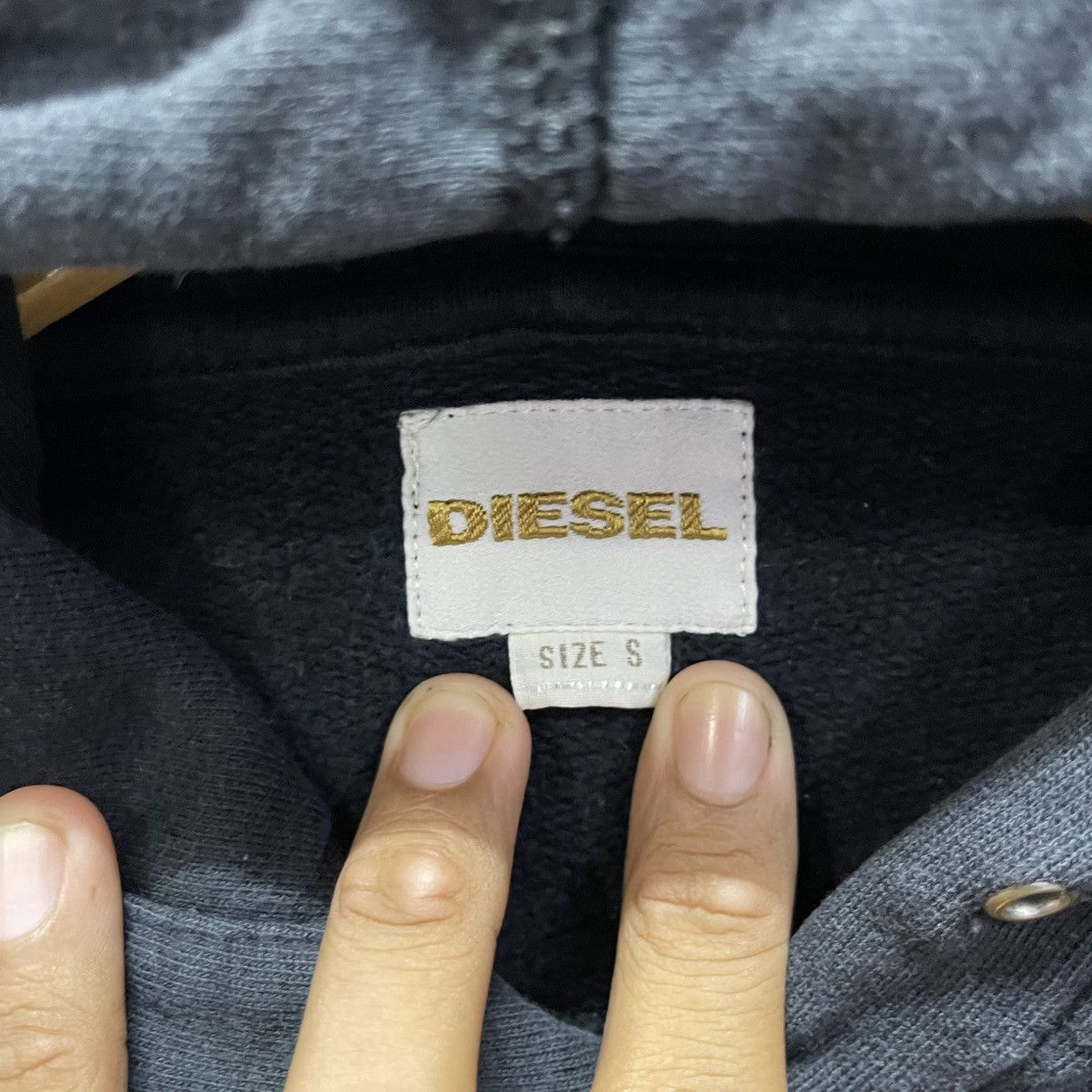 Diesel Vintage Diesel Hoodie – Black Minimalist Raised Back Print Size US M / EU 48-50 / 2 - 7 Thumbnail
