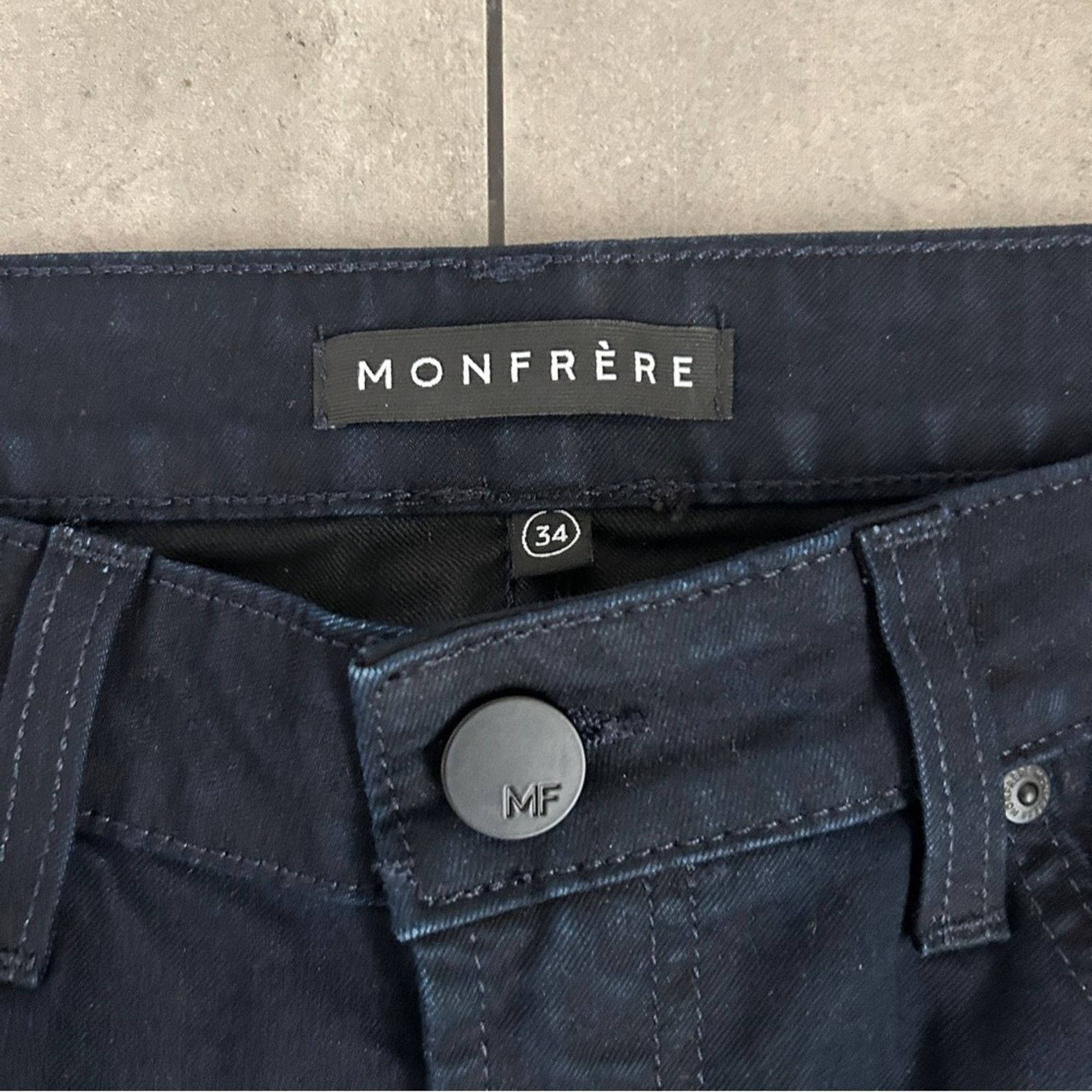 MONFRERE Monfrere dark blue japanese denim slim straight jeans 34 Size US 34 / EU 50 - 4 Thumbnail