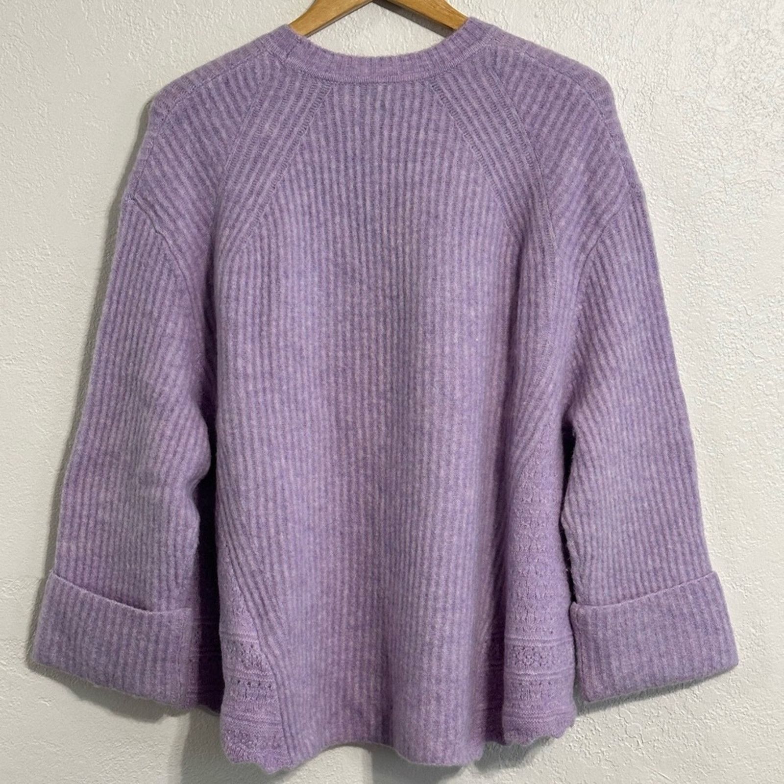 3.1 Phillip Lim Lofty Lilac Alpaca Wool Oversized Sweater Size XS / US 0-2 / IT 36-38 - 11 Thumbnail