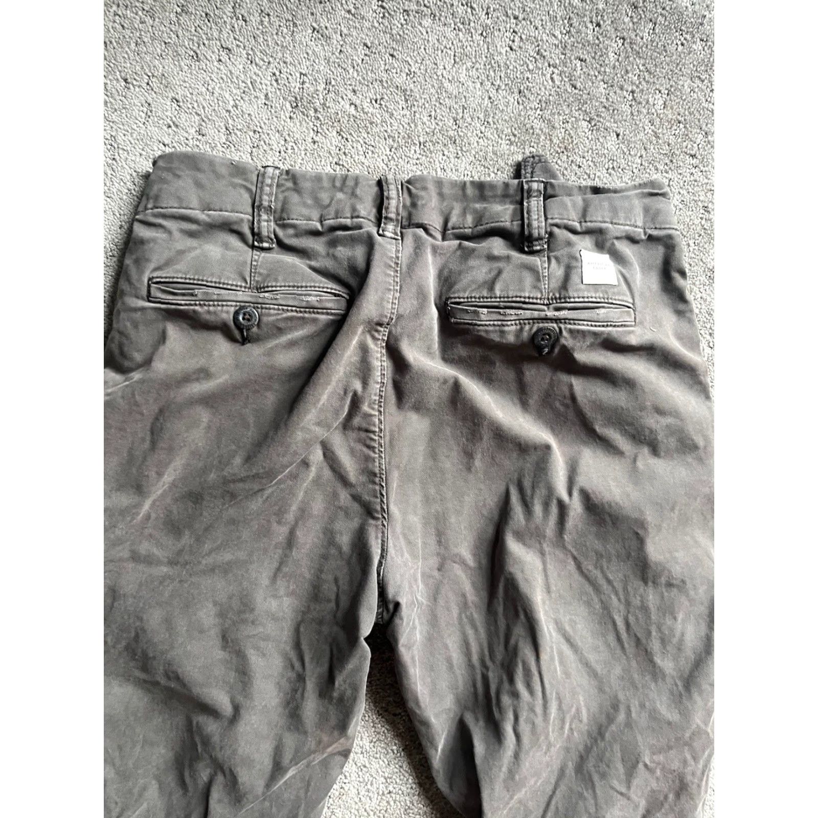 American Eagle Outfitters American Eagle Athletic Fit Chino Pants Mens 30x30 Gray Flex Twill Casual Size US 30 / EU 46 - 2 Thumbnail