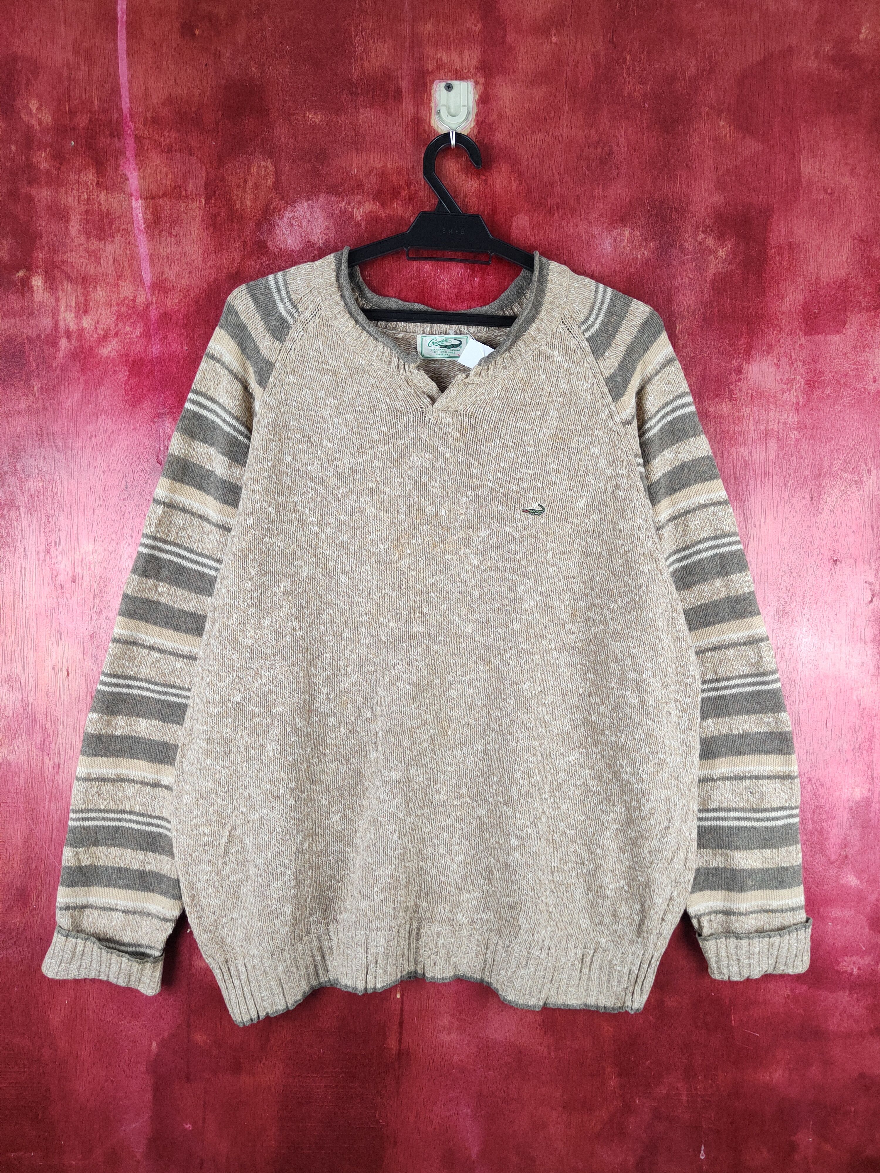 image of Vintage Crocodile Brown Knitwear Sweatshirts S2347, Men's (Size Large)
