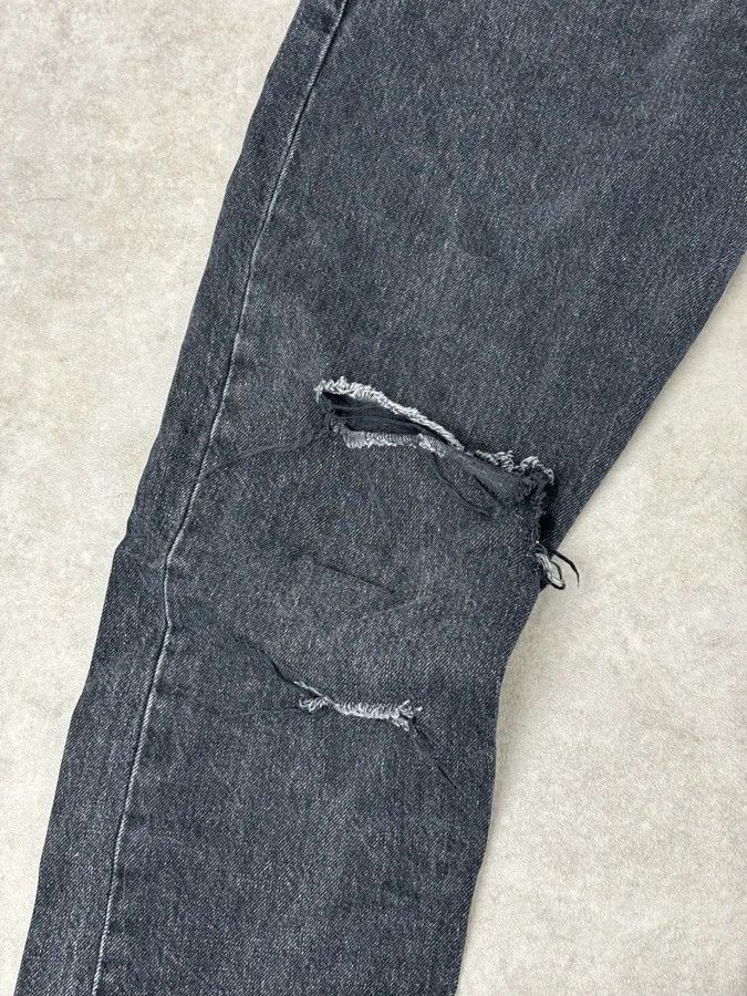 Saint Laurent Paris FW2015 Saint Laurent Black Denim Distressed Jeans Size US 32 / EU 48 - 9 Thumbnail