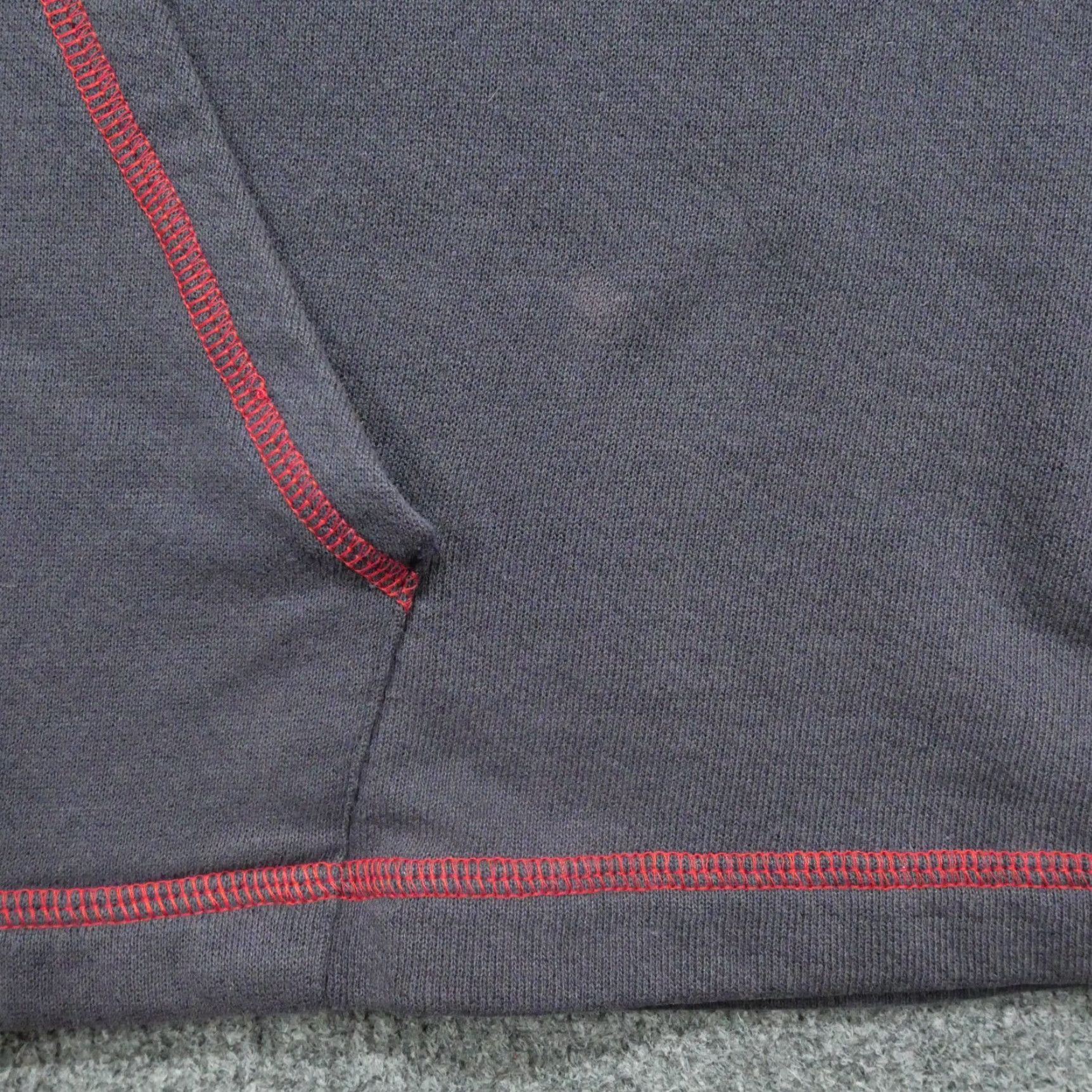 Vintage VINTAGE Hoodie Adult Large Blue Red Contrast Stitch Distressed Grunge Mens Size US L / EU 52-54 / 3 - 4 Thumbnail