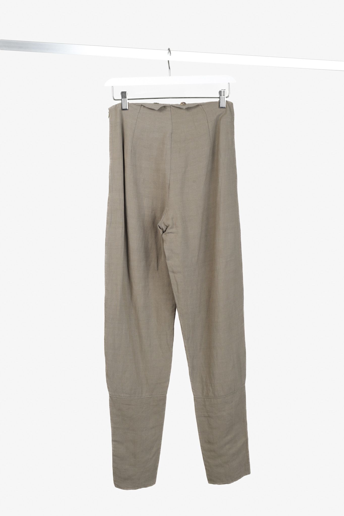Sarah Pacini Sarah Pacini Shell Trimmed Khaki Jodhpurs Pants Size 26" / US 2 / IT 38 - 2 Thumbnail