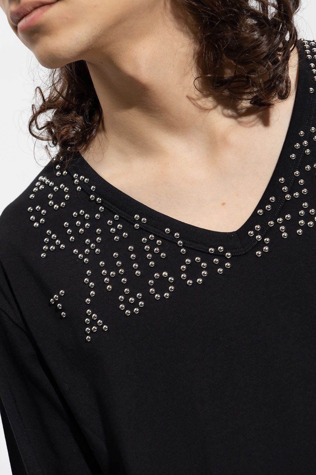 Maison Margiela !DS! SS22 Maison Margiela Studded Black Longsleeve T-Shirt Size US L / EU 52-54 / 3 - 4 Thumbnail