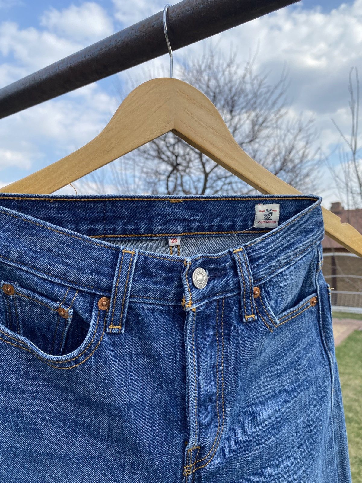 Levi's × Vintage Deadstock Levi’s White Oak Cone Denim Jeans Rare W23 XSS-XS Size 23" - 3 Thumbnail