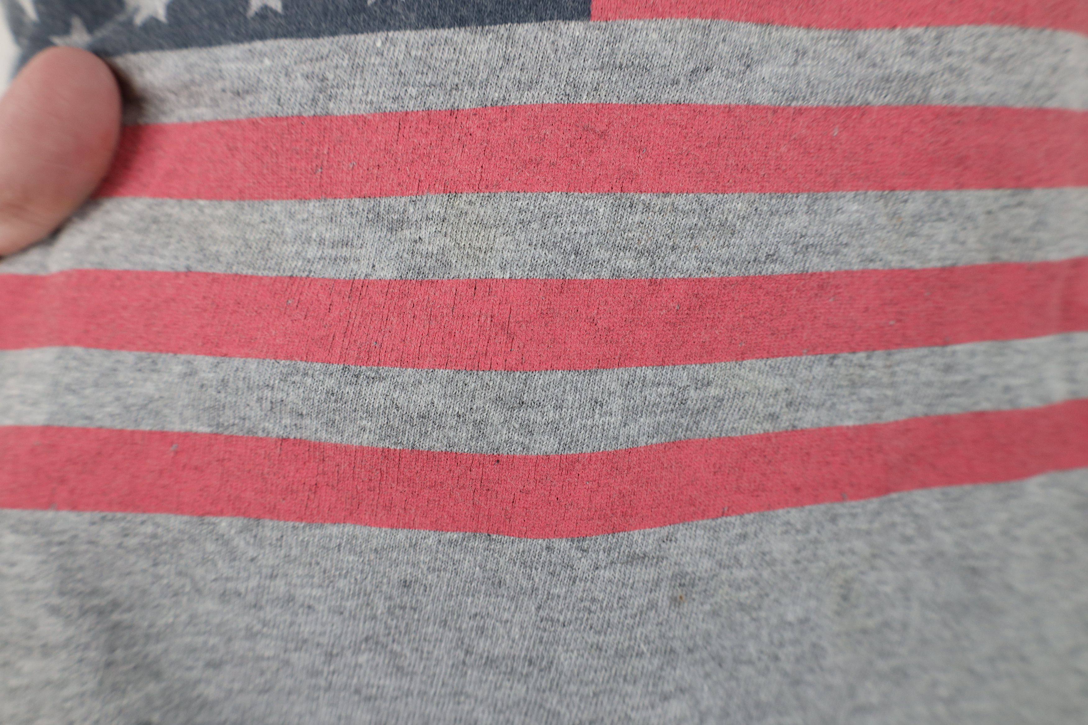 Vintage Retro Y2K NASA Space USA Flag Short Sleeve T-Shirt Gray Size US XL / EU 56 / 4 - 5 Thumbnail