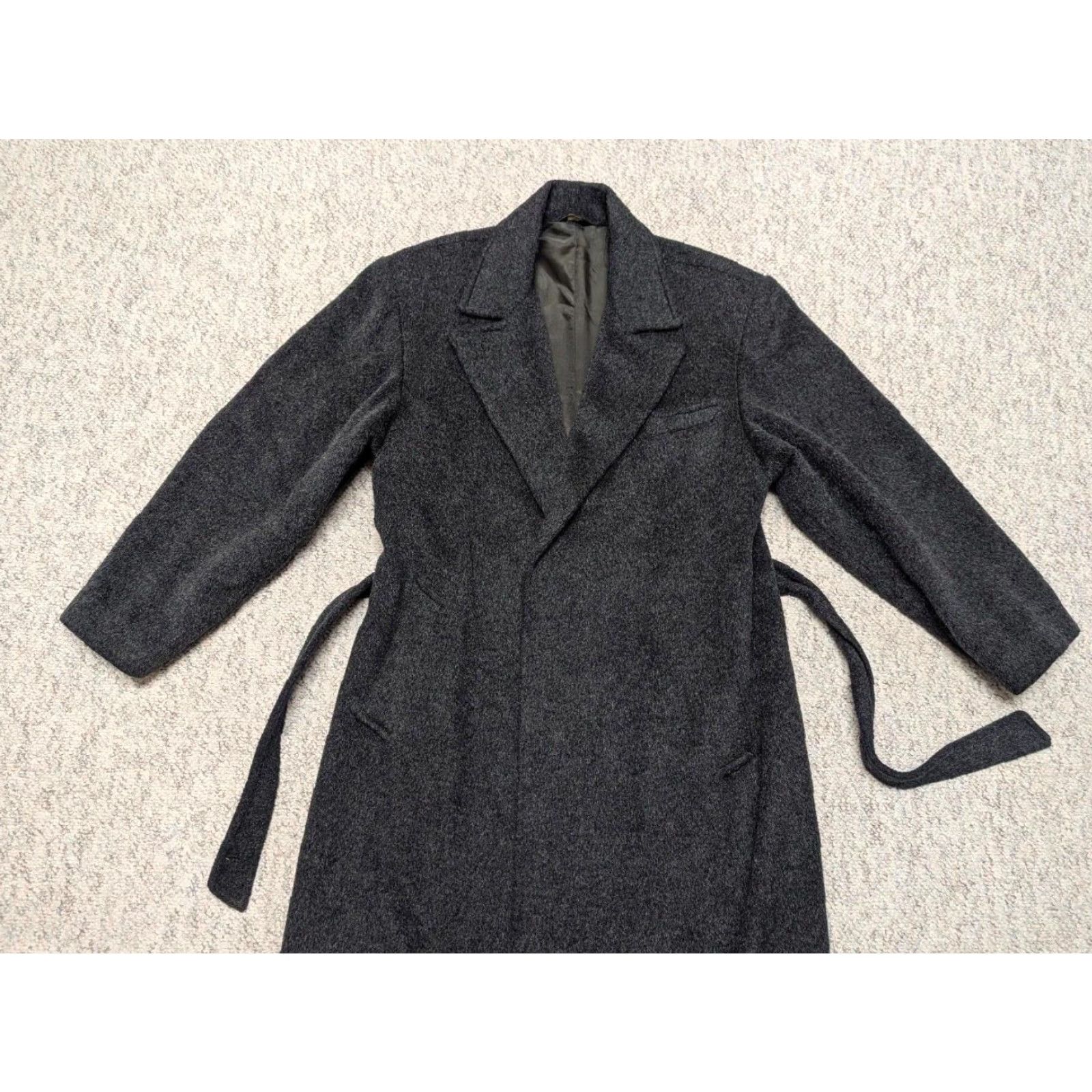 Doublet VINTAGE belted coat - OVERCOAT wool double breasted 38 gray AMERICAN MALE - Coat Mens Wool Mohair shaggy Size US S / EU 44-46 / 1 - 5 Thumbnail