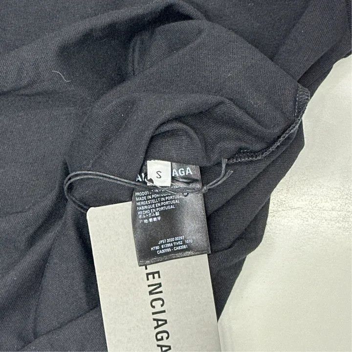 Other Balenciaga Black Logo Print Short Sleeve T-Shirt 0079-2507 Size S / US 4 / IT 40 - 3 Thumbnail