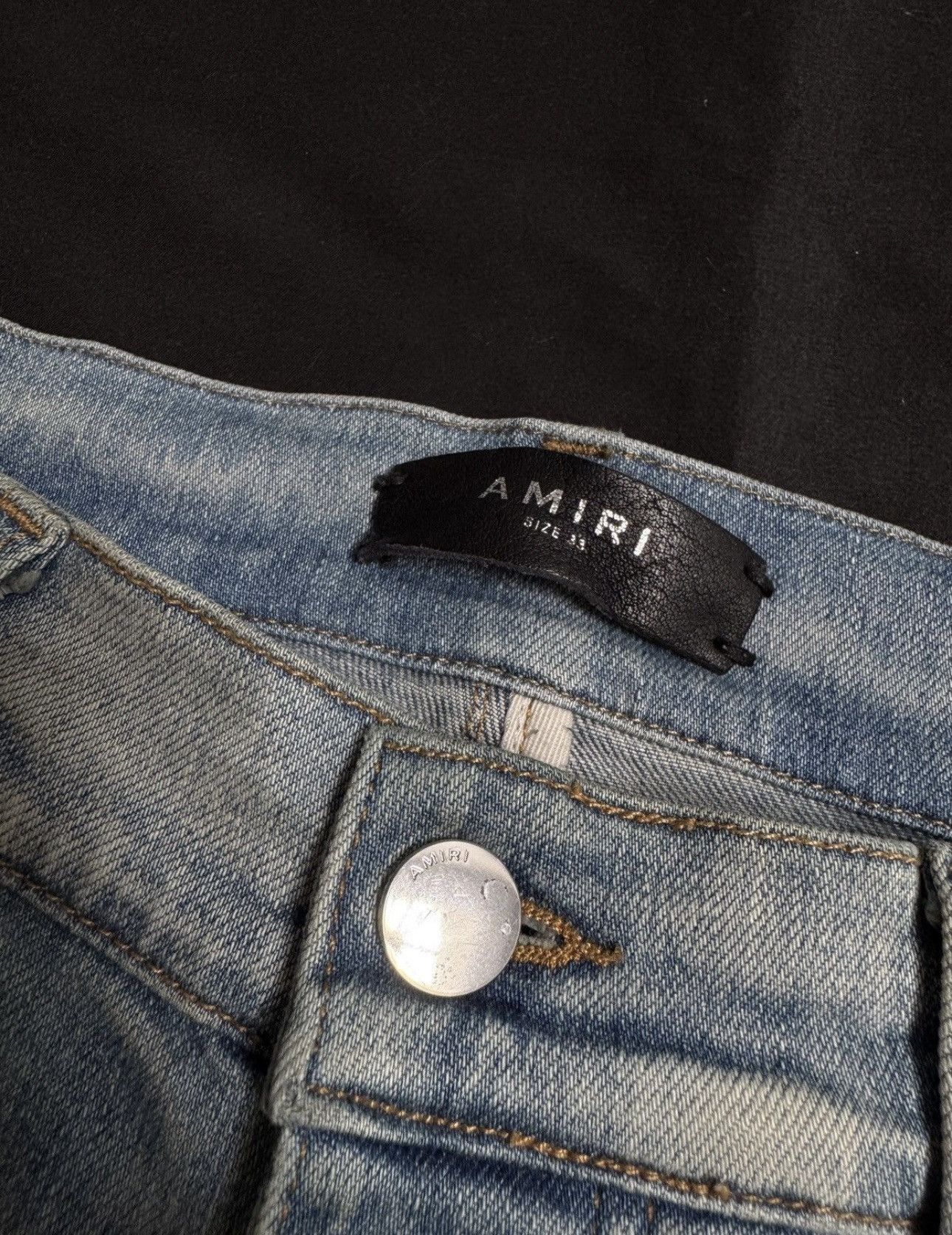 Amiri amiri jeans mx1 white patch Size US 33 - 4 Thumbnail
