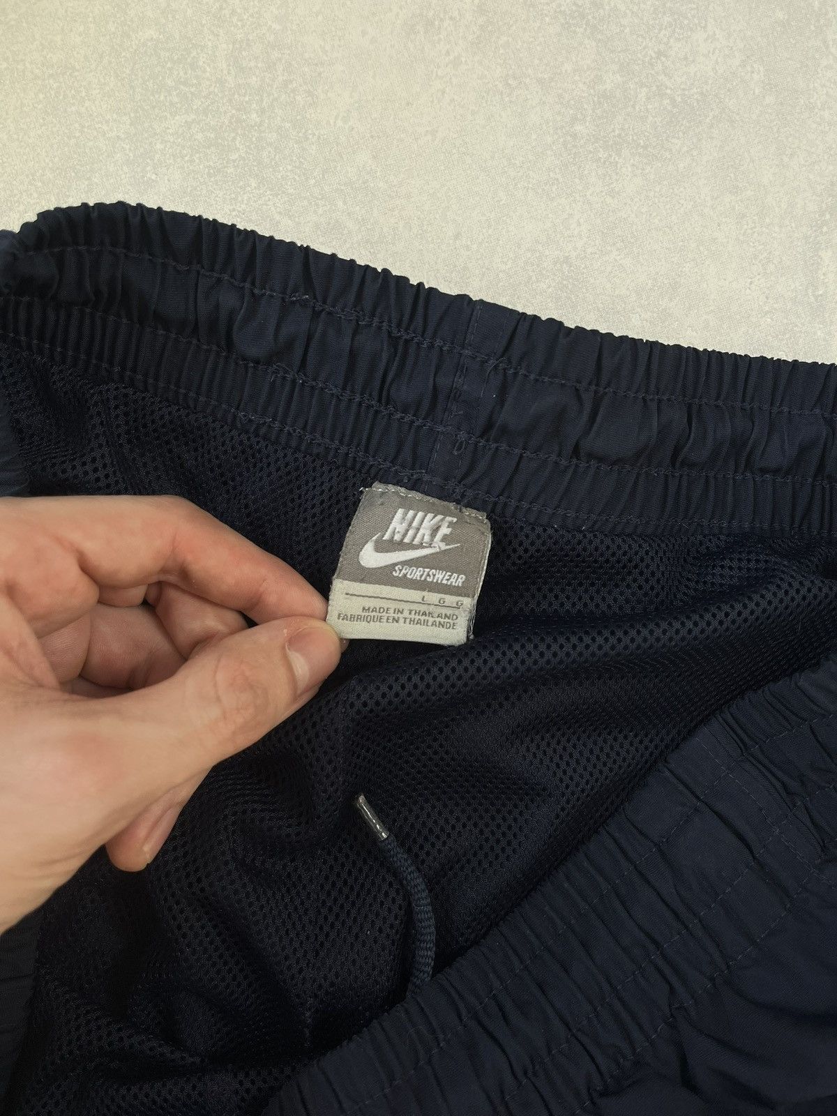 Nike × Vintage 00s Nike Retro Logo Vintage Parachute Baggy Sweapants Size US 33 - 3 Thumbnail