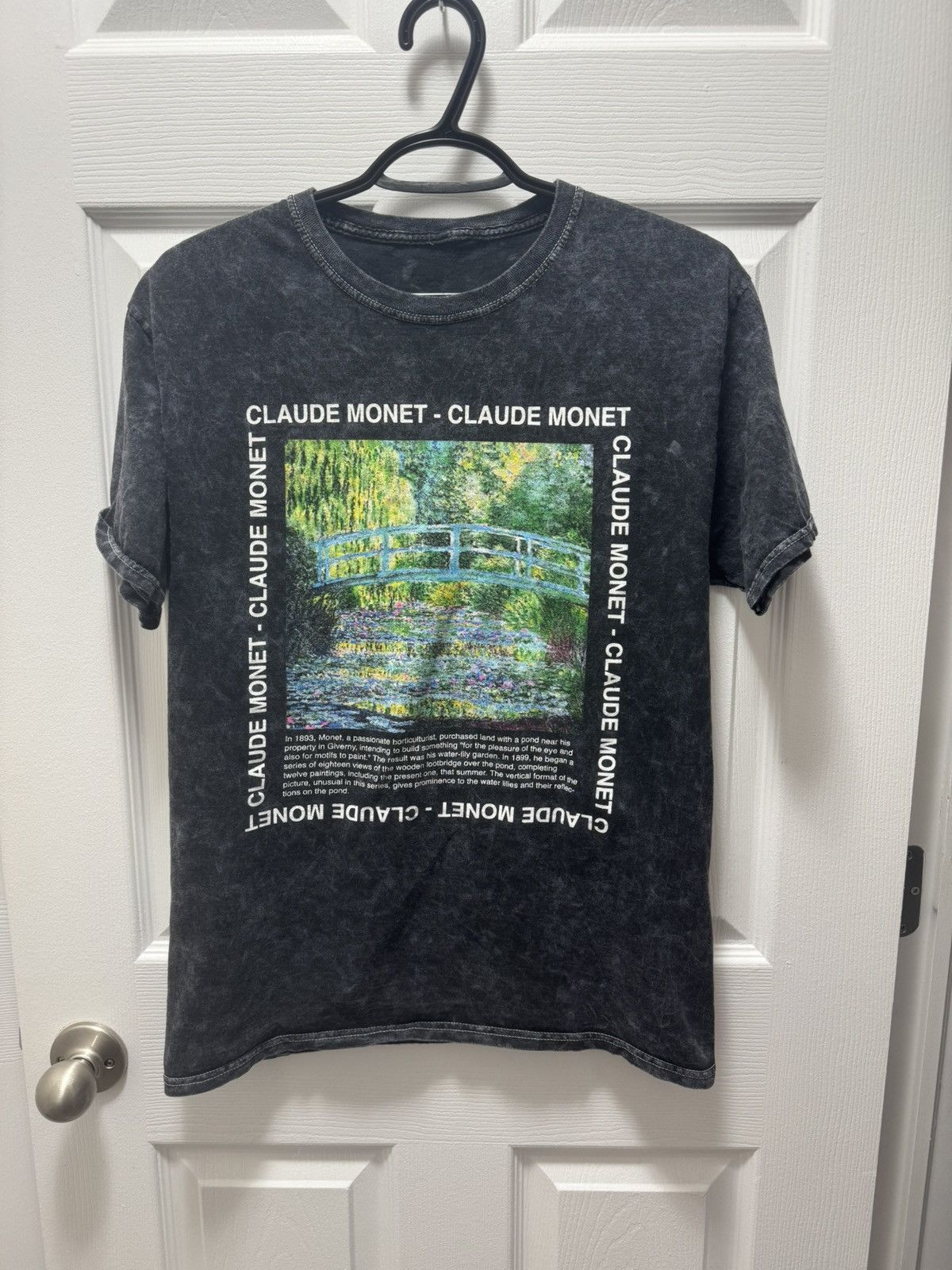 Monet Claude Monet Painting Text Shirt 100% Cotton Grey Wash Size US M / EU 48-50 / 2 - 1 Thumbnail