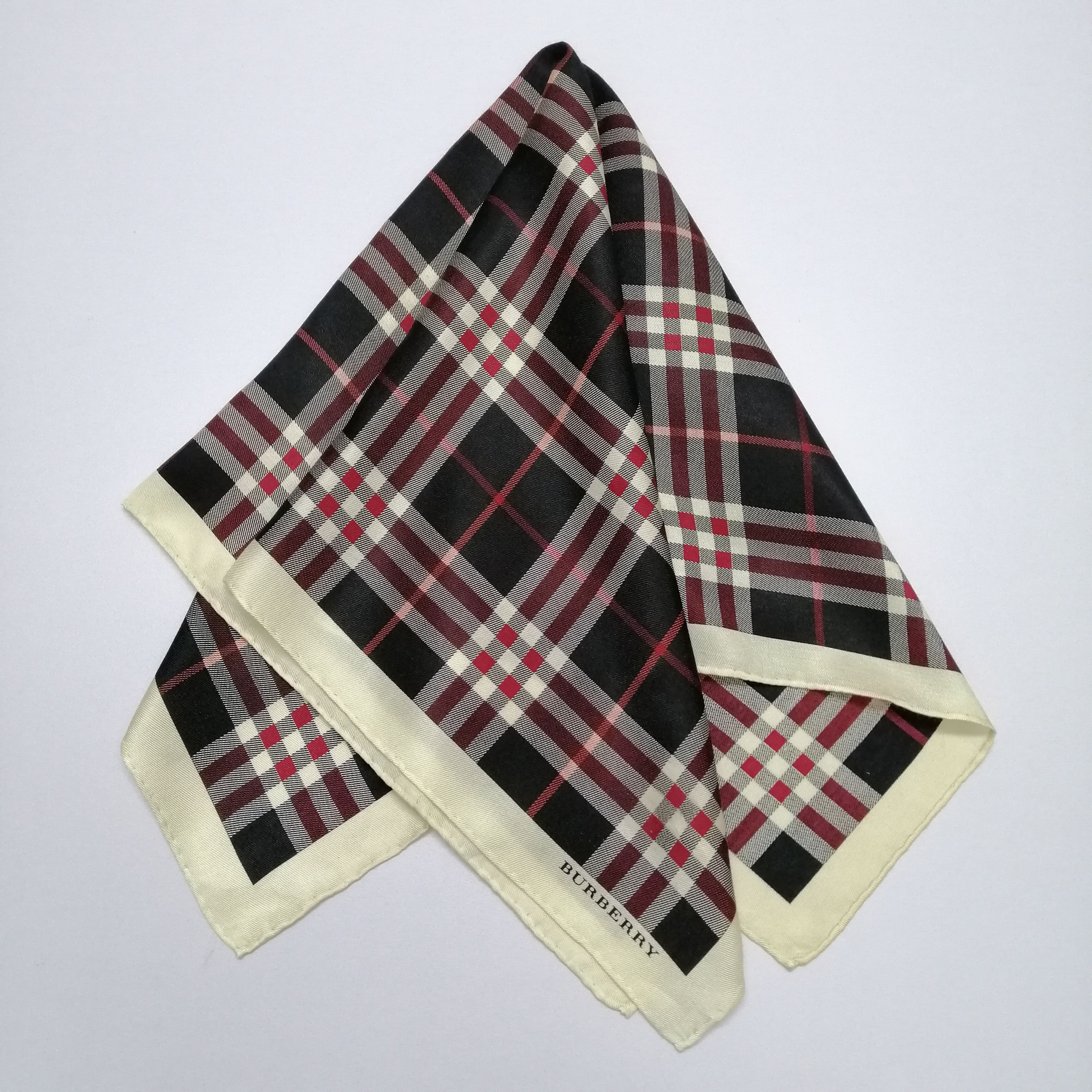 Burberry × Vintage Burberry Handkerchief/Neckerchief/Bandana-KD2278 Size ONE SIZE - 4 Thumbnail