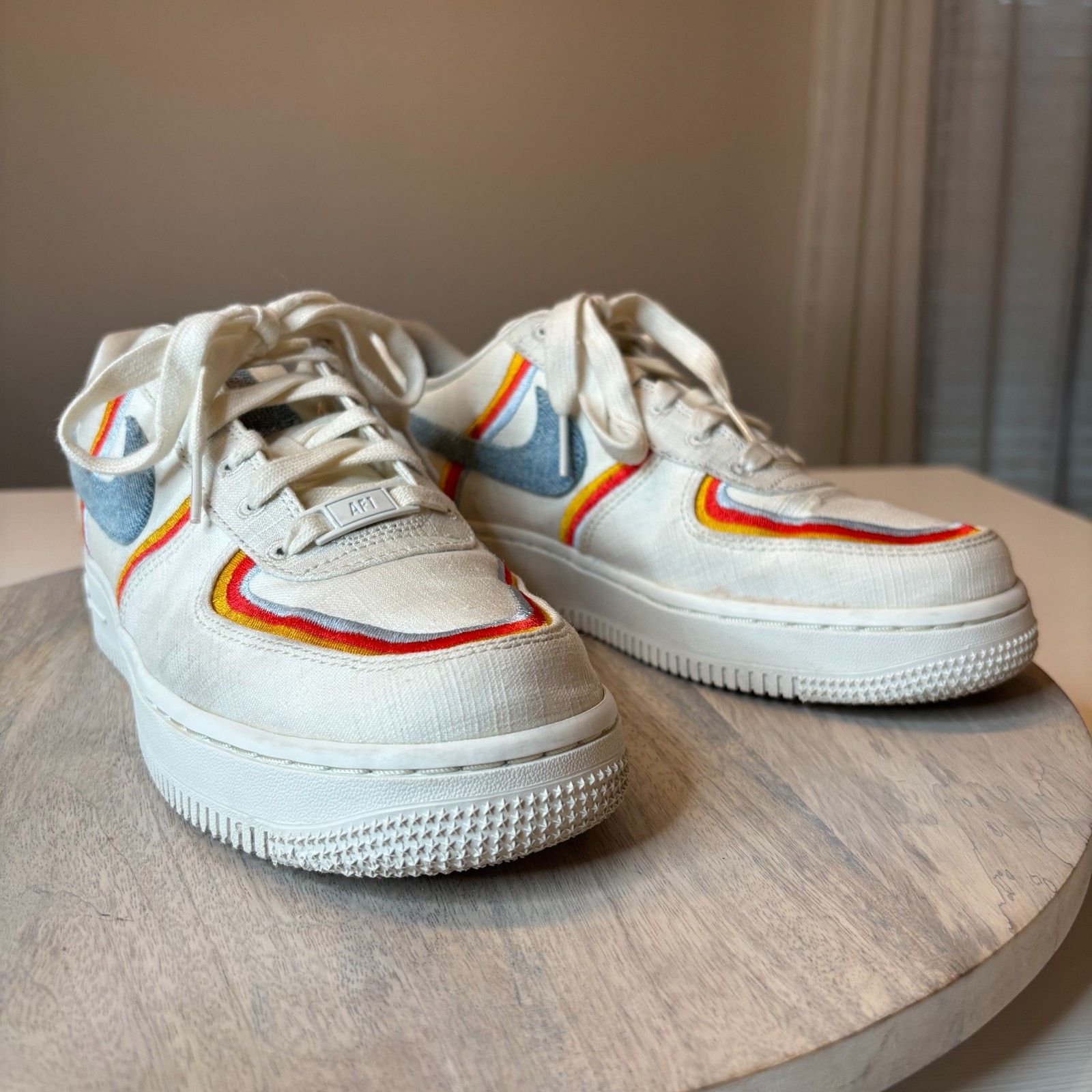 Nike Nike Air Force 1 Low DJ4655-133 Rainbow Canvas Sneakers Sz 7 Size US 7 / IT 37 - 1 Thumbnail