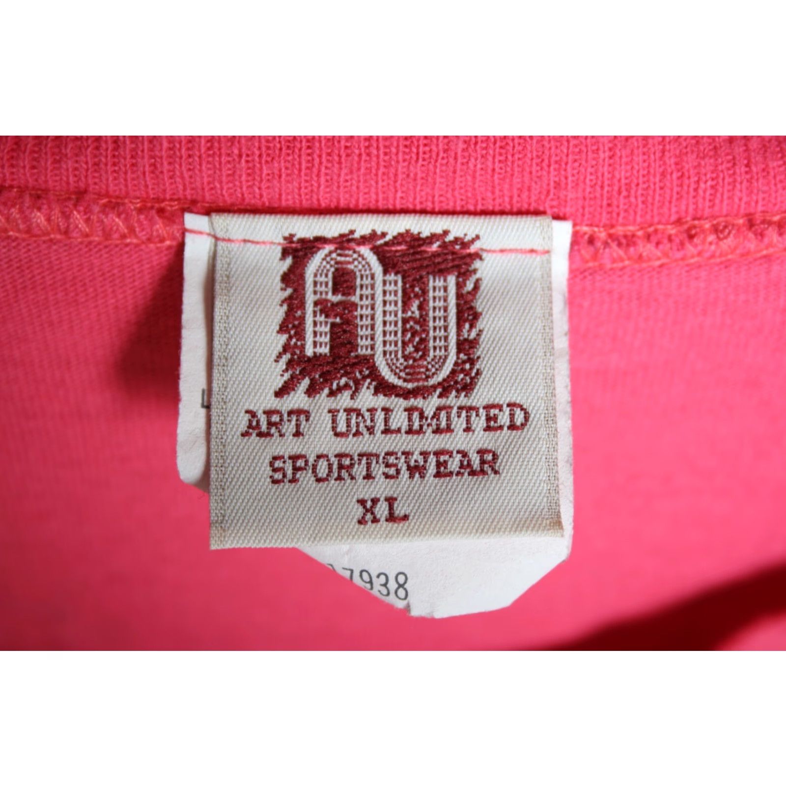 Vintage VINTAGE Art Unlimited T-Shirt Men XL Pink 100% Cotton Short Sleeve Vintage Old Style Beer Single Stitch Sized XL Whites? Size US XL / EU 56 / 4 - 6 Thumbnail