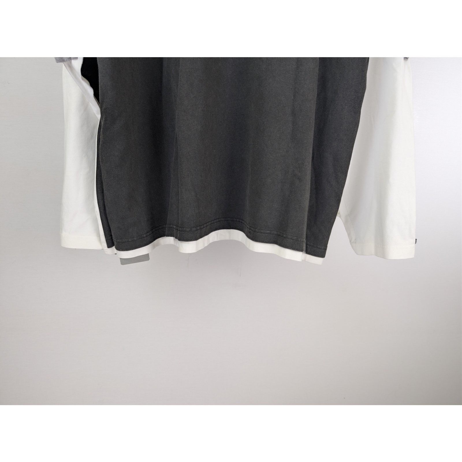 Balenciaga o1rshd1 Cotton Hybride Large Sweater T-Shirt in Black Size US L / EU 52-54 / 3 - 9 Thumbnail